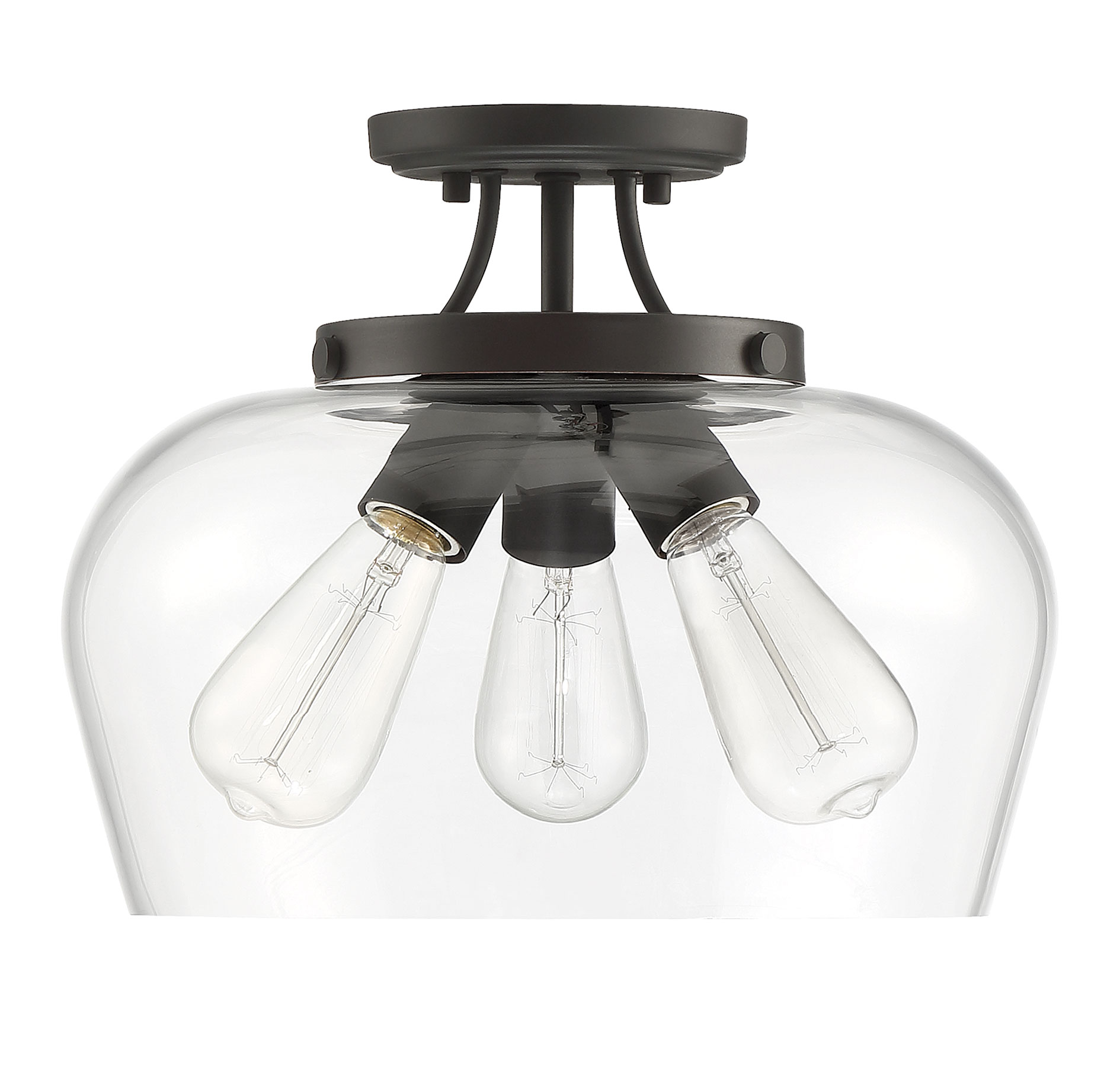 Savoy House Octave 3-Light Semi-Flush with Clear Glass (13" W x 11" H) - Picture 8 of 23