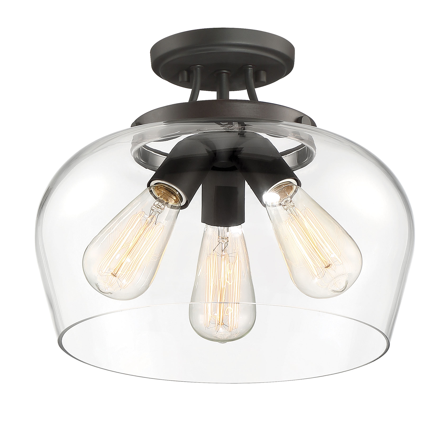 Savoy House Octave 3-Light Semi-Flush with Clear Glass (13" W x 11" H) - Picture 10 of 23