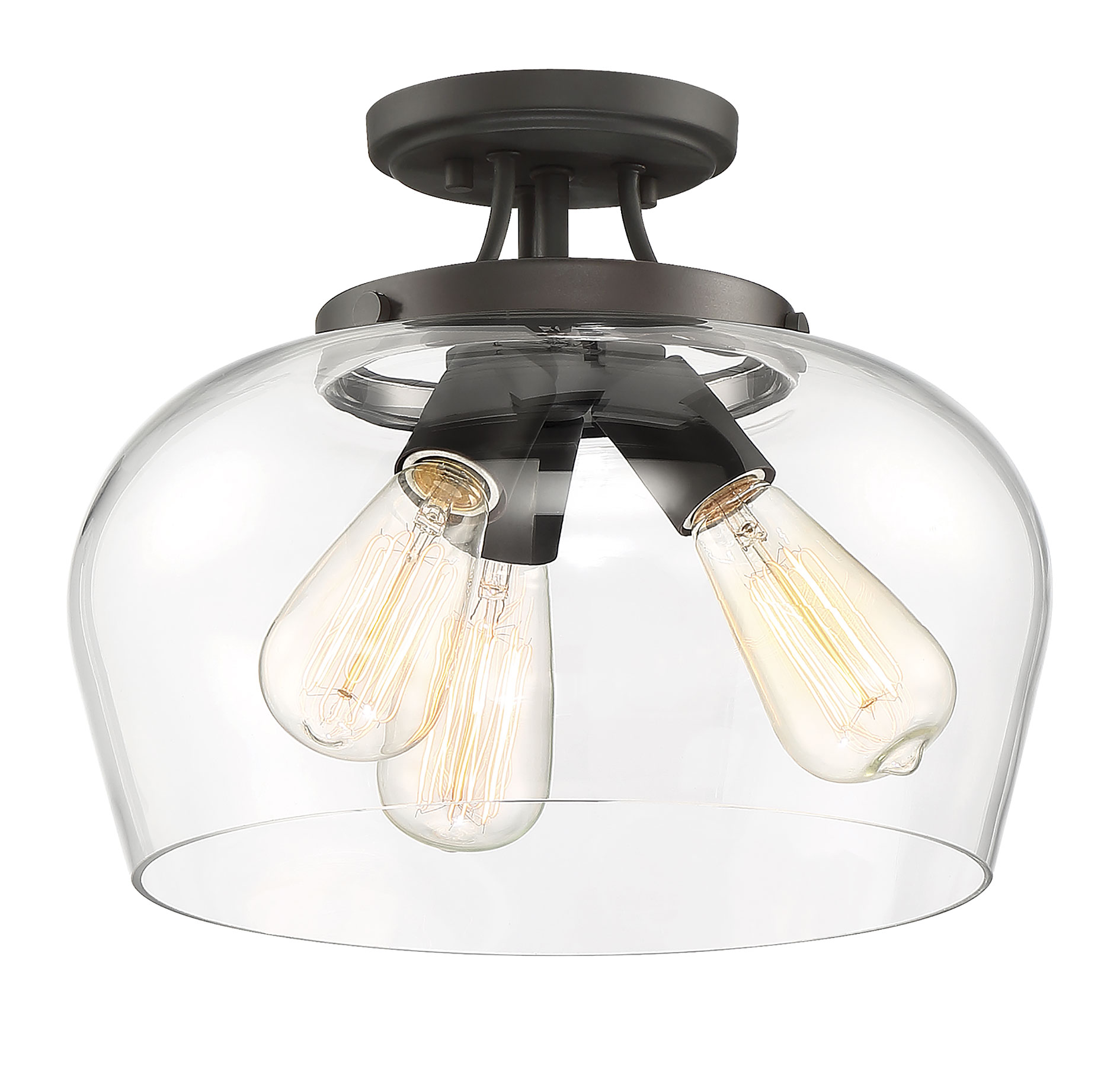 Savoy House Octave 3-Light Semi-Flush with Clear Glass (13" W x 11" H) - Picture 11 of 23