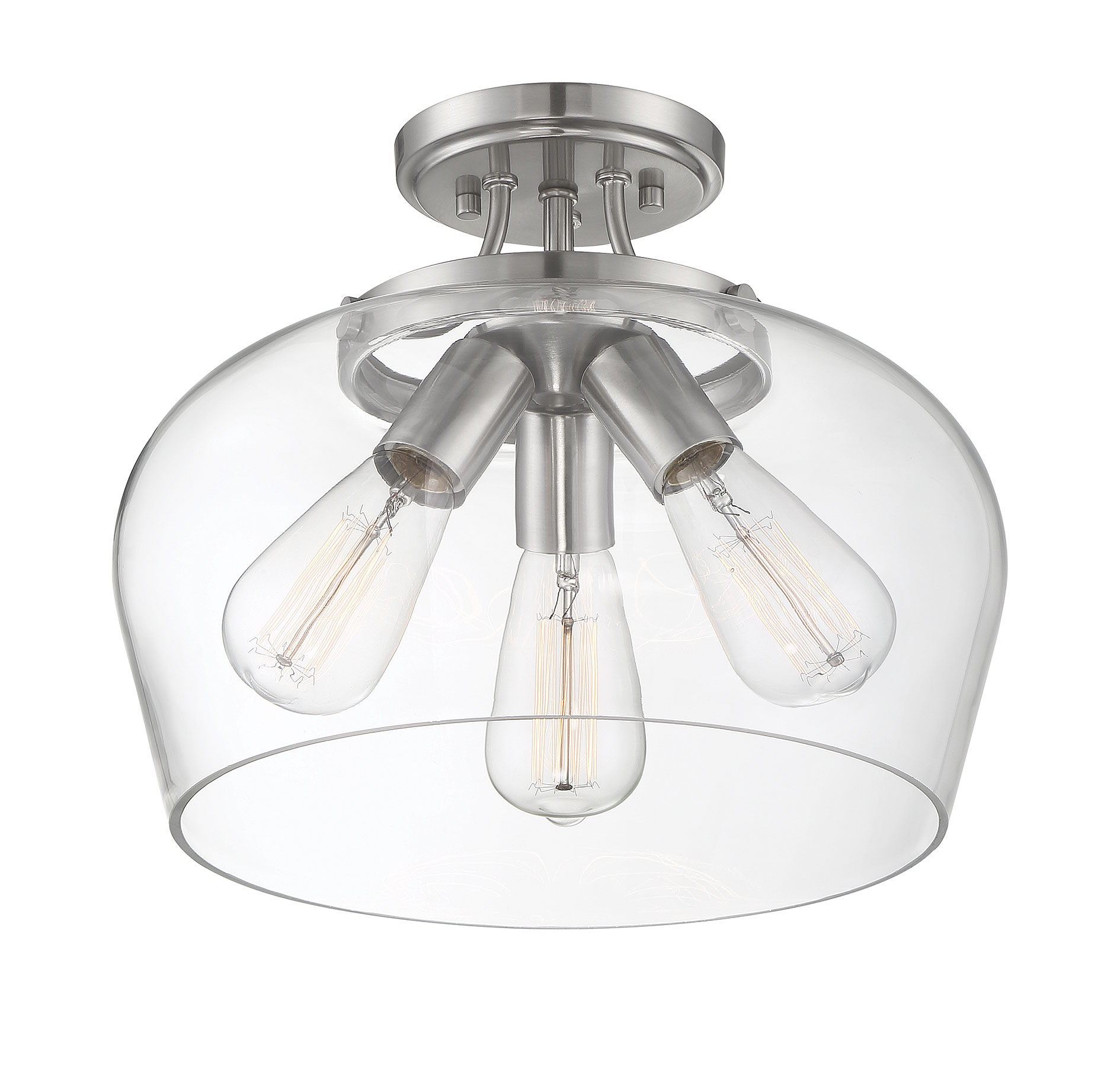 Savoy House Octave 3-Light Semi-Flush with Clear Glass (13" W x 11" H) - Picture 18 of 23