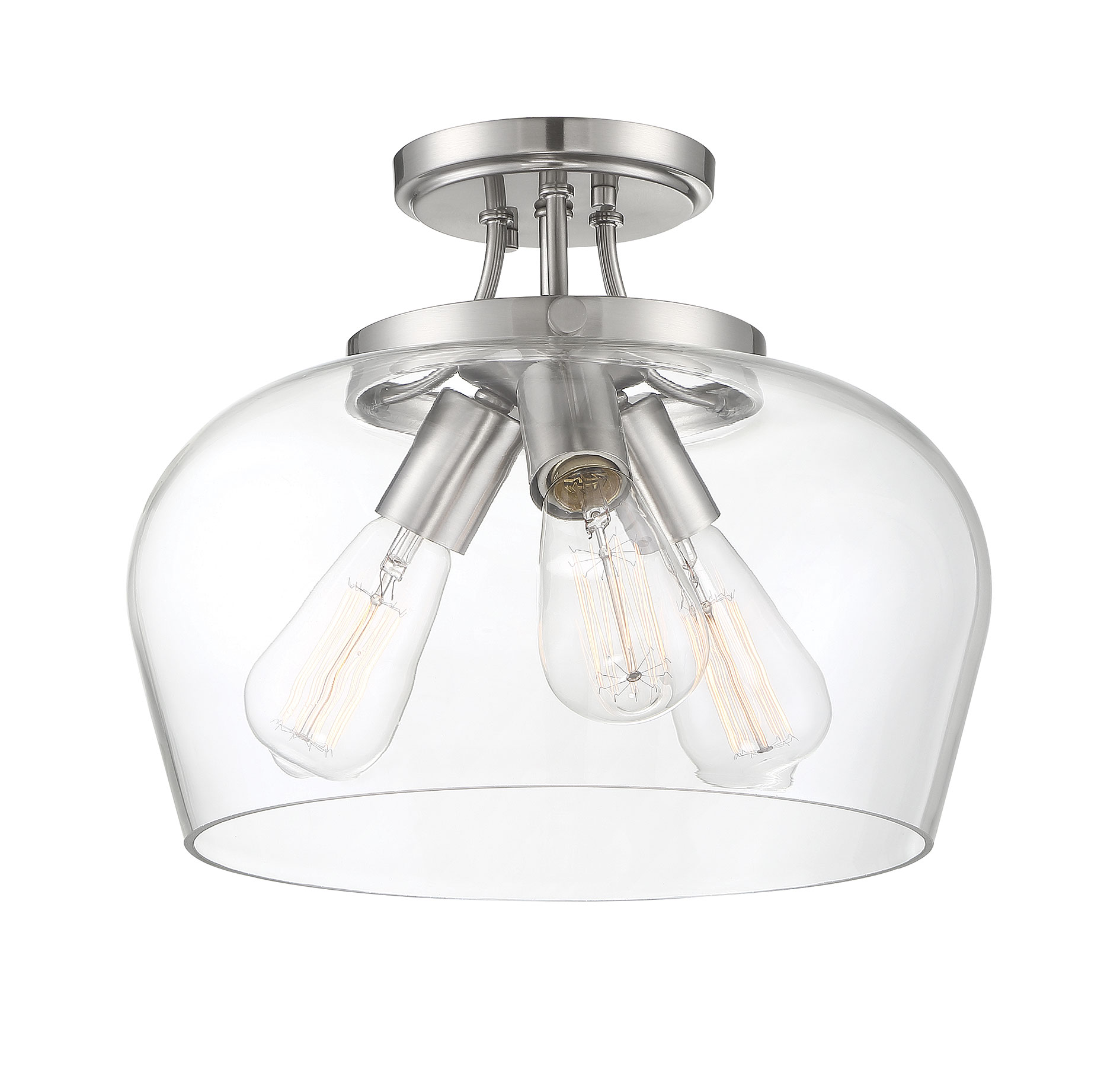 Savoy House Octave 3-Light Semi-Flush with Clear Glass (13" W x 11" H) - Picture 19 of 23
