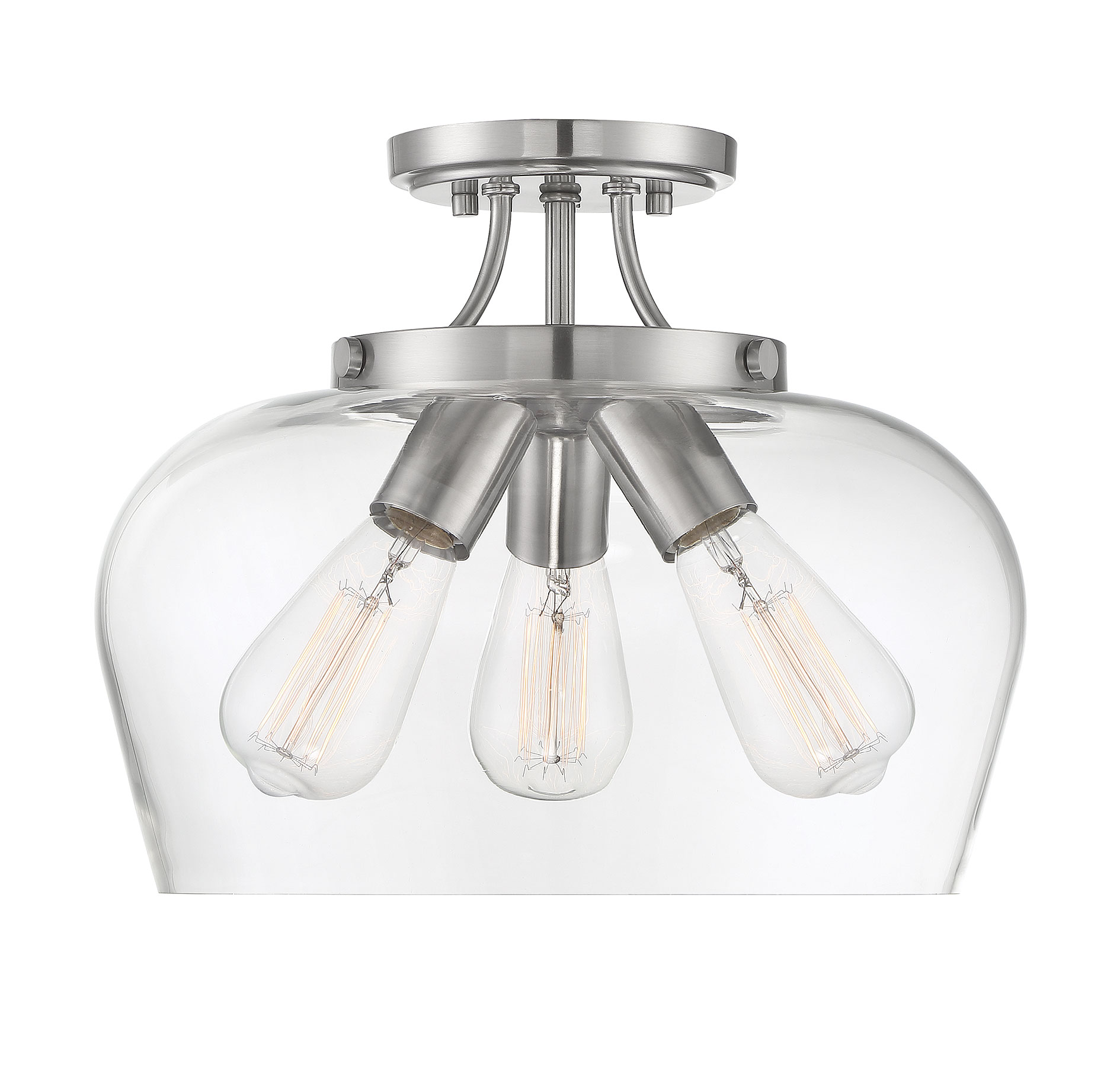 Savoy House Octave 3-Light Semi-Flush with Clear Glass (13" W x 11" H) - Picture 20 of 23