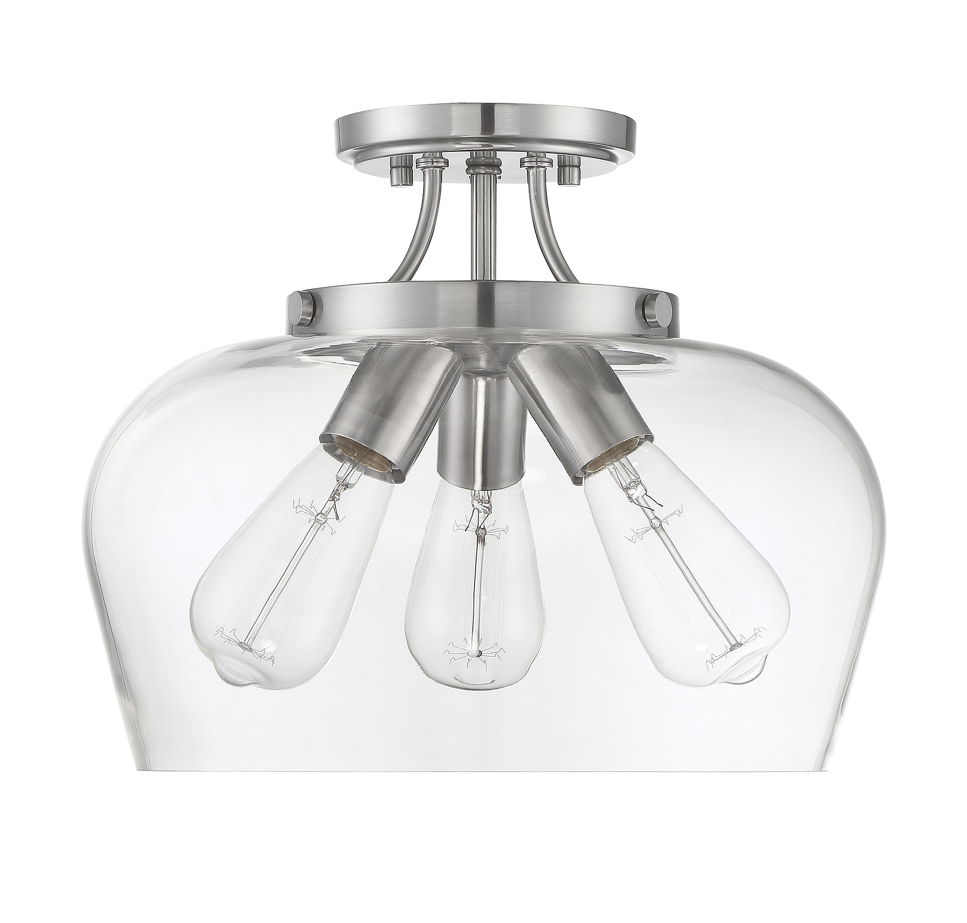 Savoy House Octave 3-Light Semi-Flush with Clear Glass (13" W x 11" H) - Picture 21 of 23