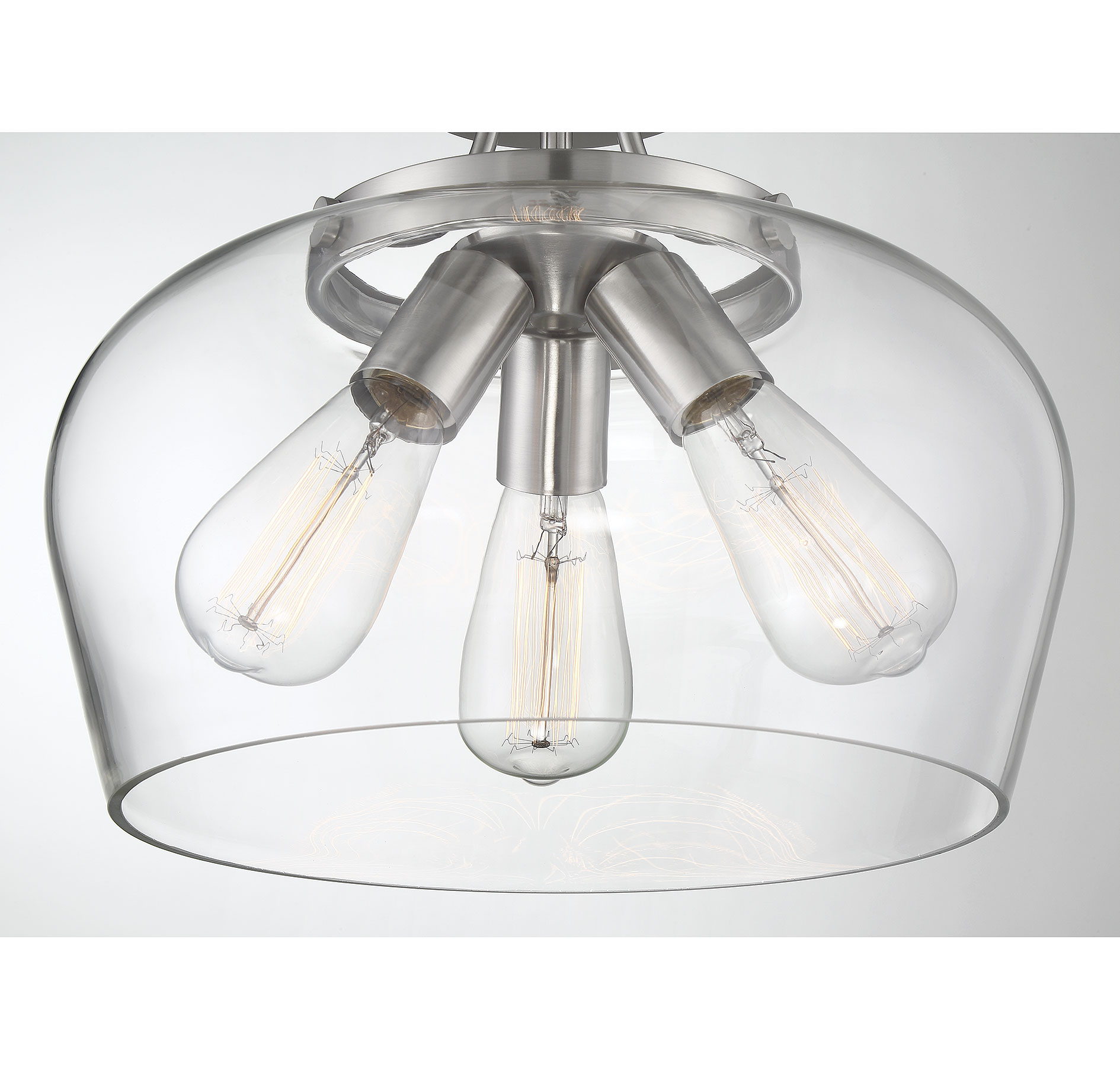 Savoy House Octave 3-Light Semi-Flush with Clear Glass (13" W x 11" H) - Picture 22 of 23