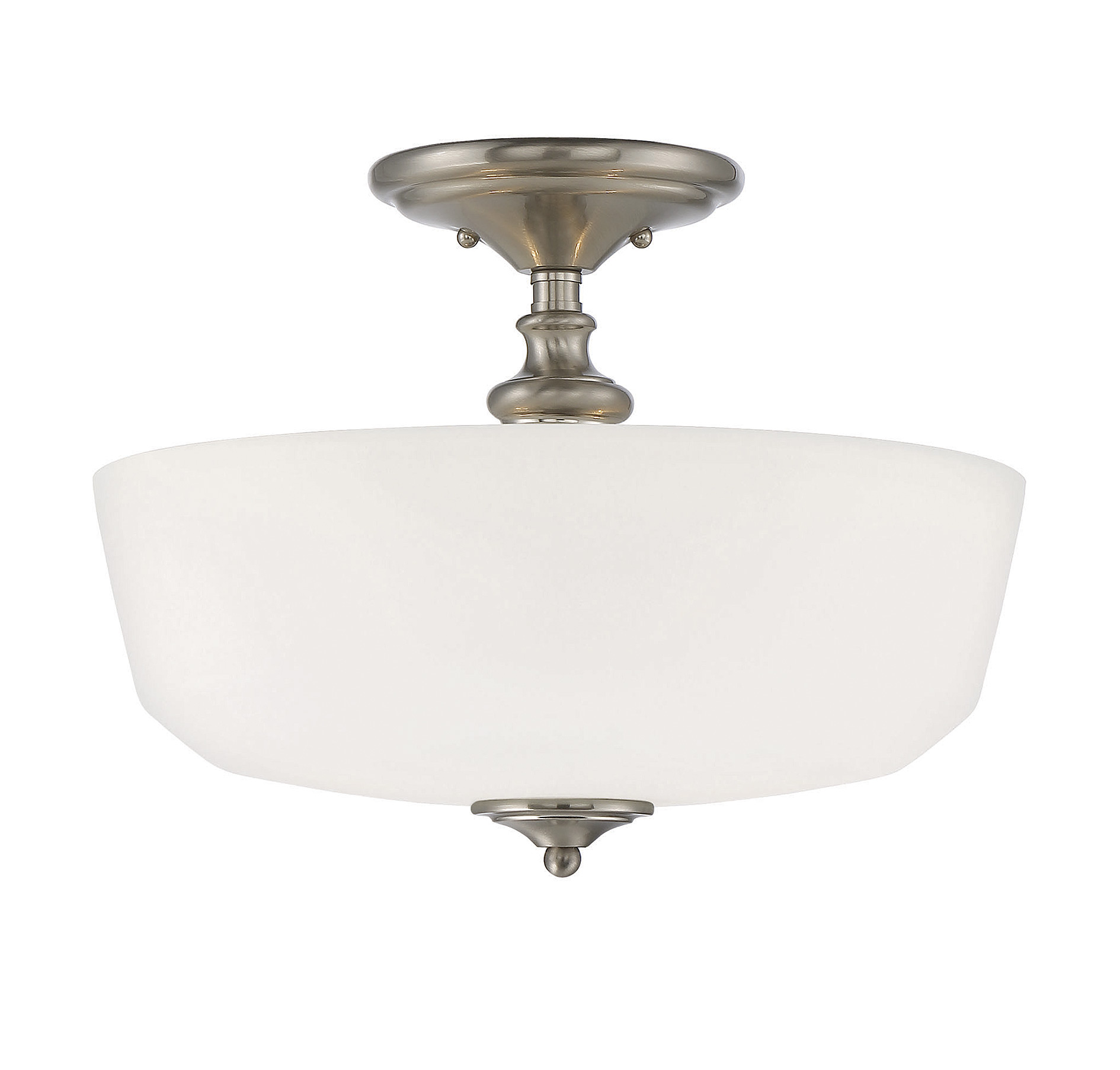 Melrose 2-Light Semi-Flush in Satin Nickel - Savoy House 6-6835-2-SN