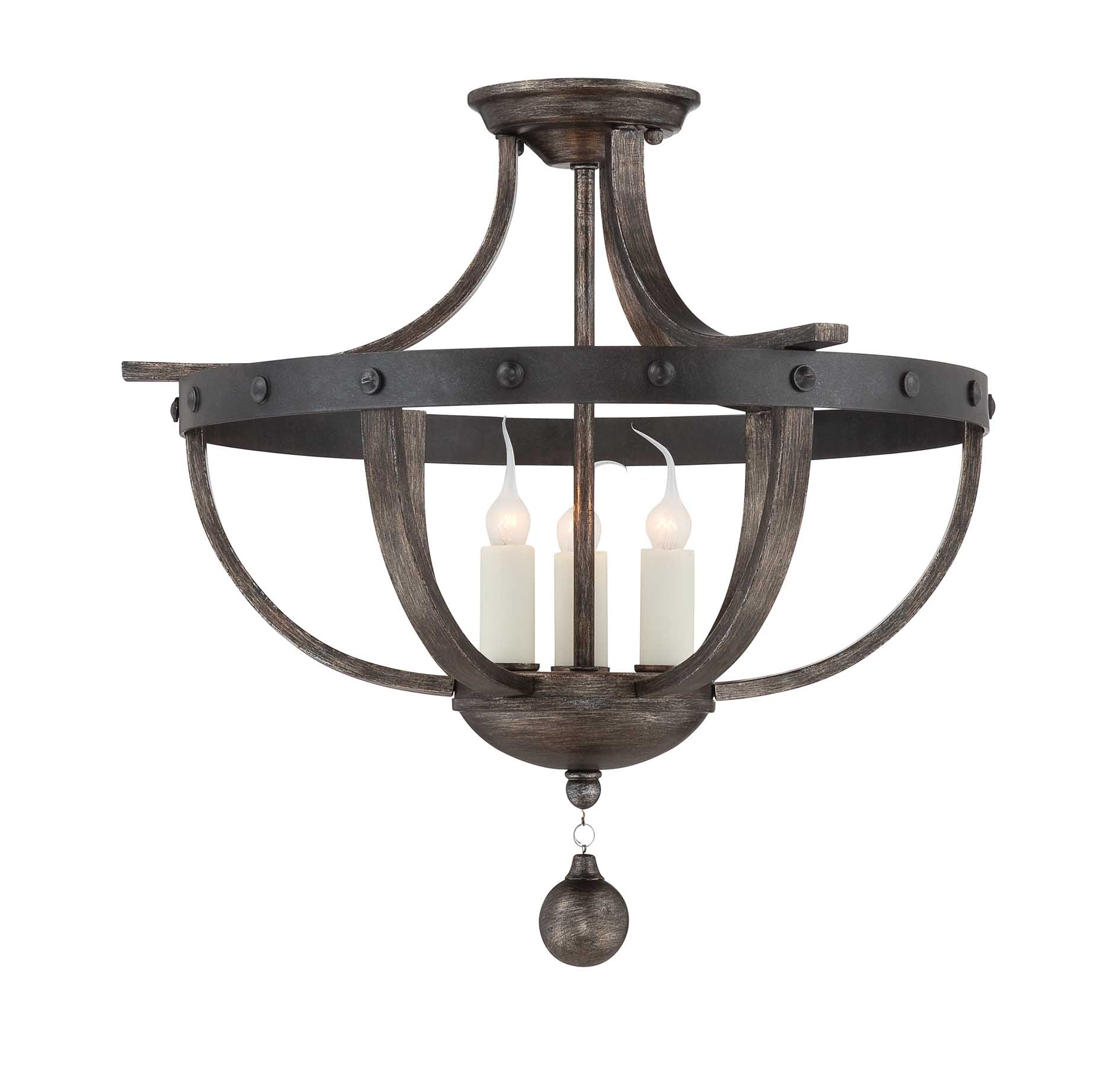 Alsace Semi-Flush Ceiling Light in Reclaimed Wood - Savoy House 6-9540-3-196