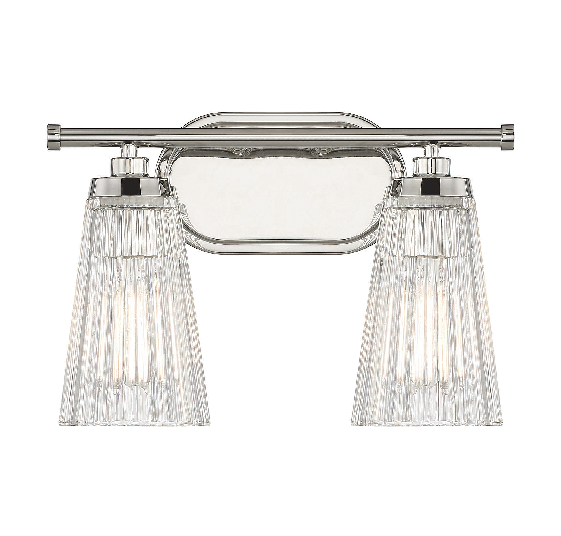 Savoy House Chantilly 2-Light Bathroom Vanity Light with Clear Fluted Glass - Picture 8 of 12