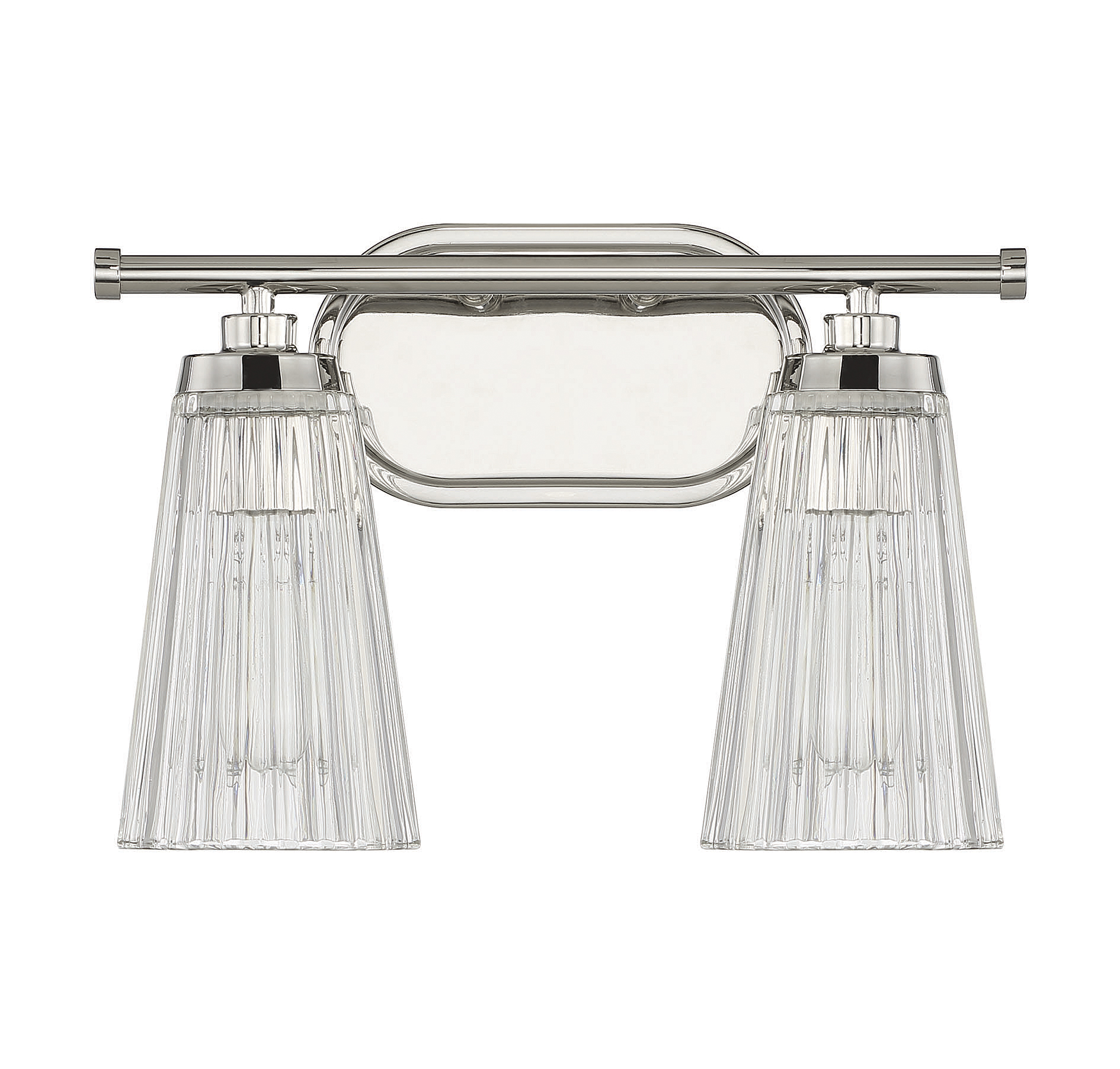 Savoy House Chantilly 2-Light Bathroom Vanity Light with Clear Fluted Glass - Picture 9 of 12