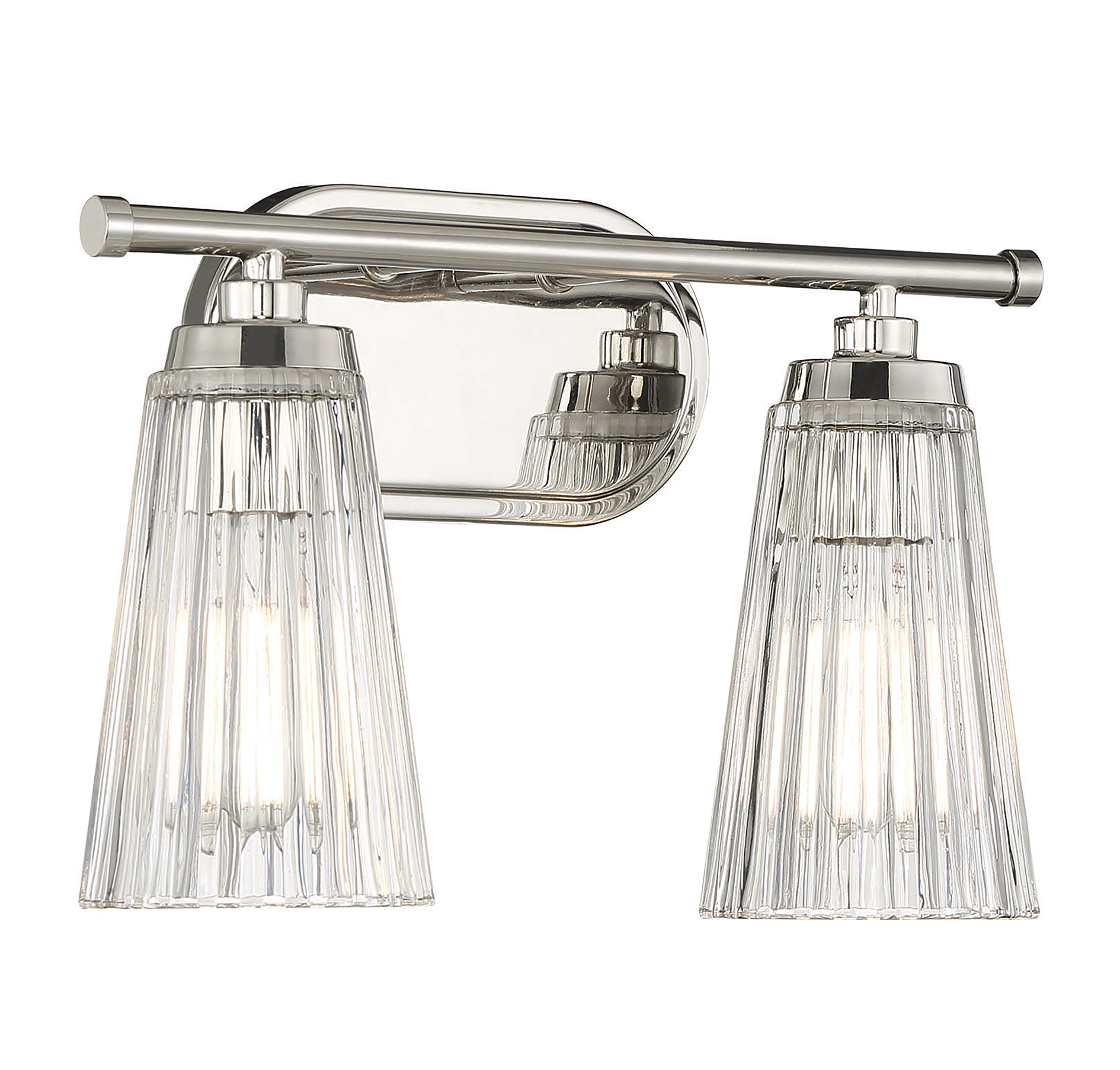 Savoy House Chantilly 2-Light Bathroom Vanity Light with Clear Fluted Glass - Picture 10 of 12