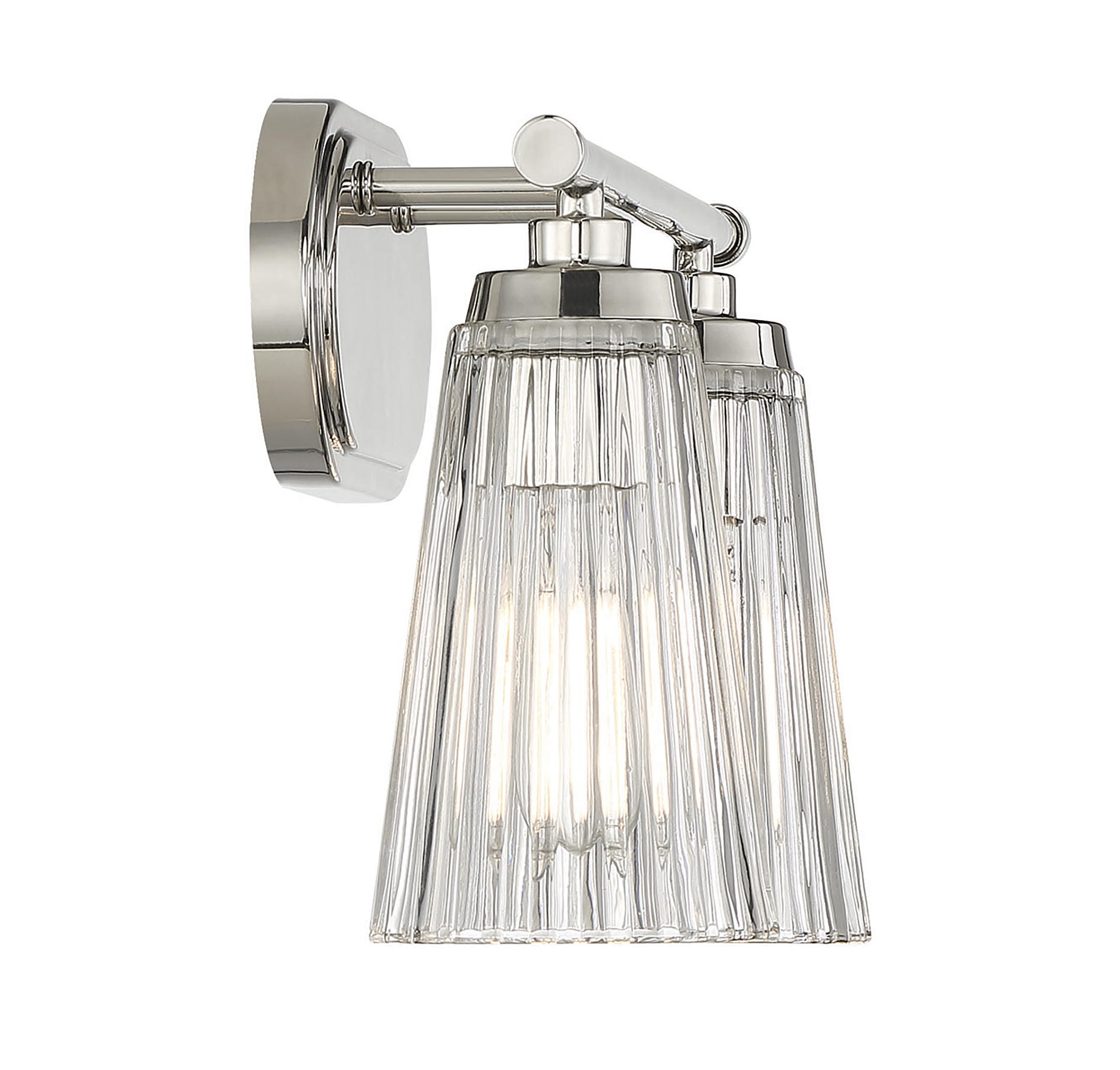 Savoy House Chantilly 2-Light Bathroom Vanity Light with Clear Fluted Glass - Picture 12 of 12