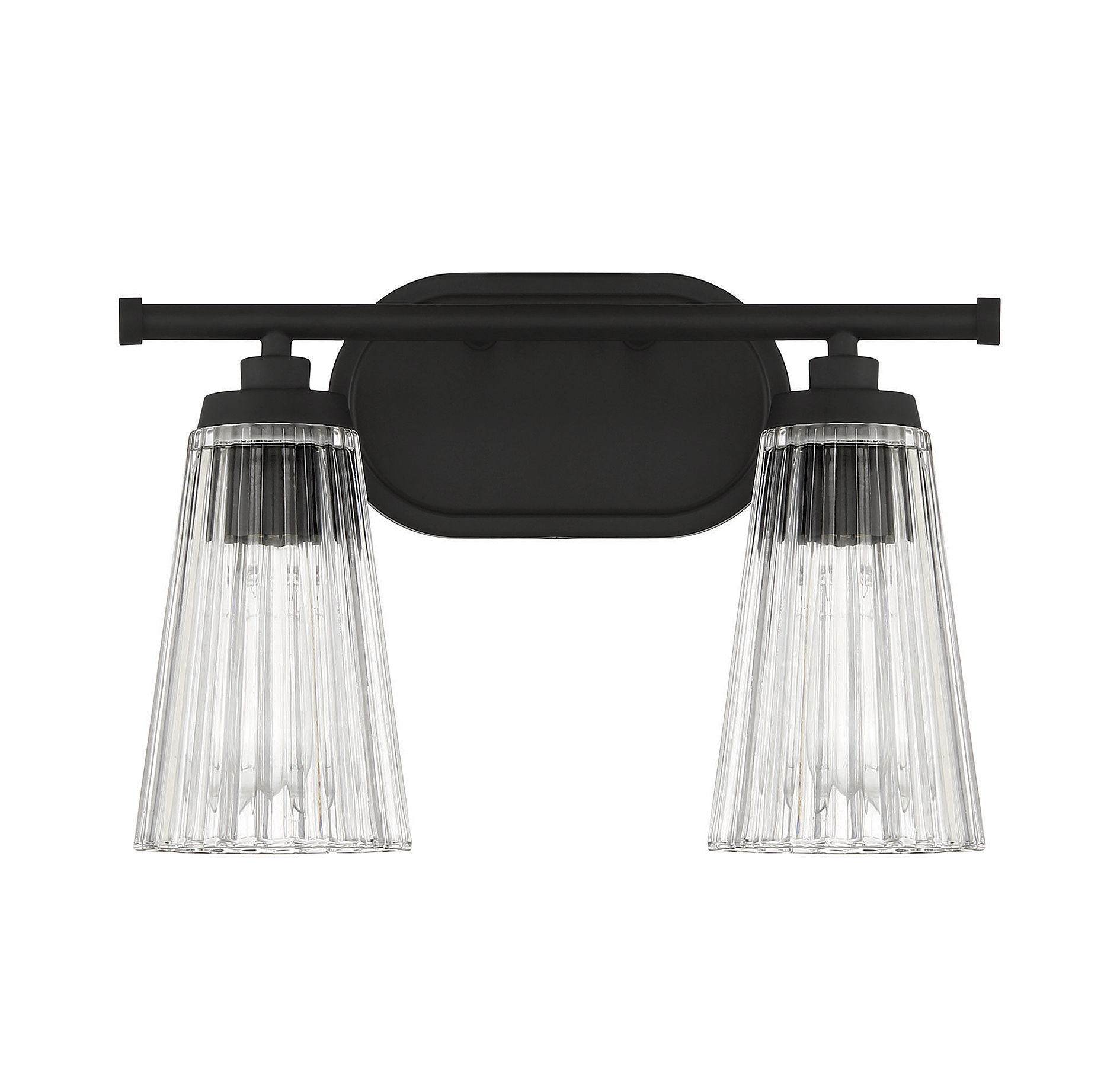 Savoy House Chantilly 2-Light Bathroom Vanity Light with Clear Fluted Glass - Picture 4 of 12