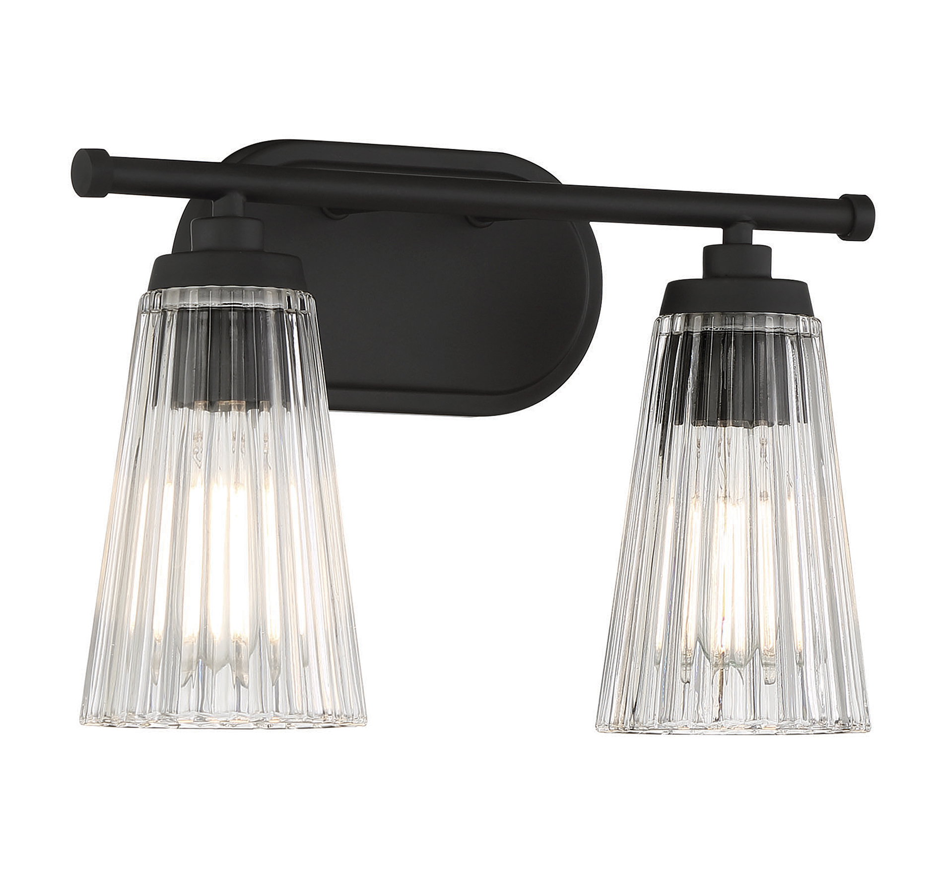 Savoy House Chantilly 2-Light Bathroom Vanity Light with Clear Fluted Glass - Picture 5 of 12