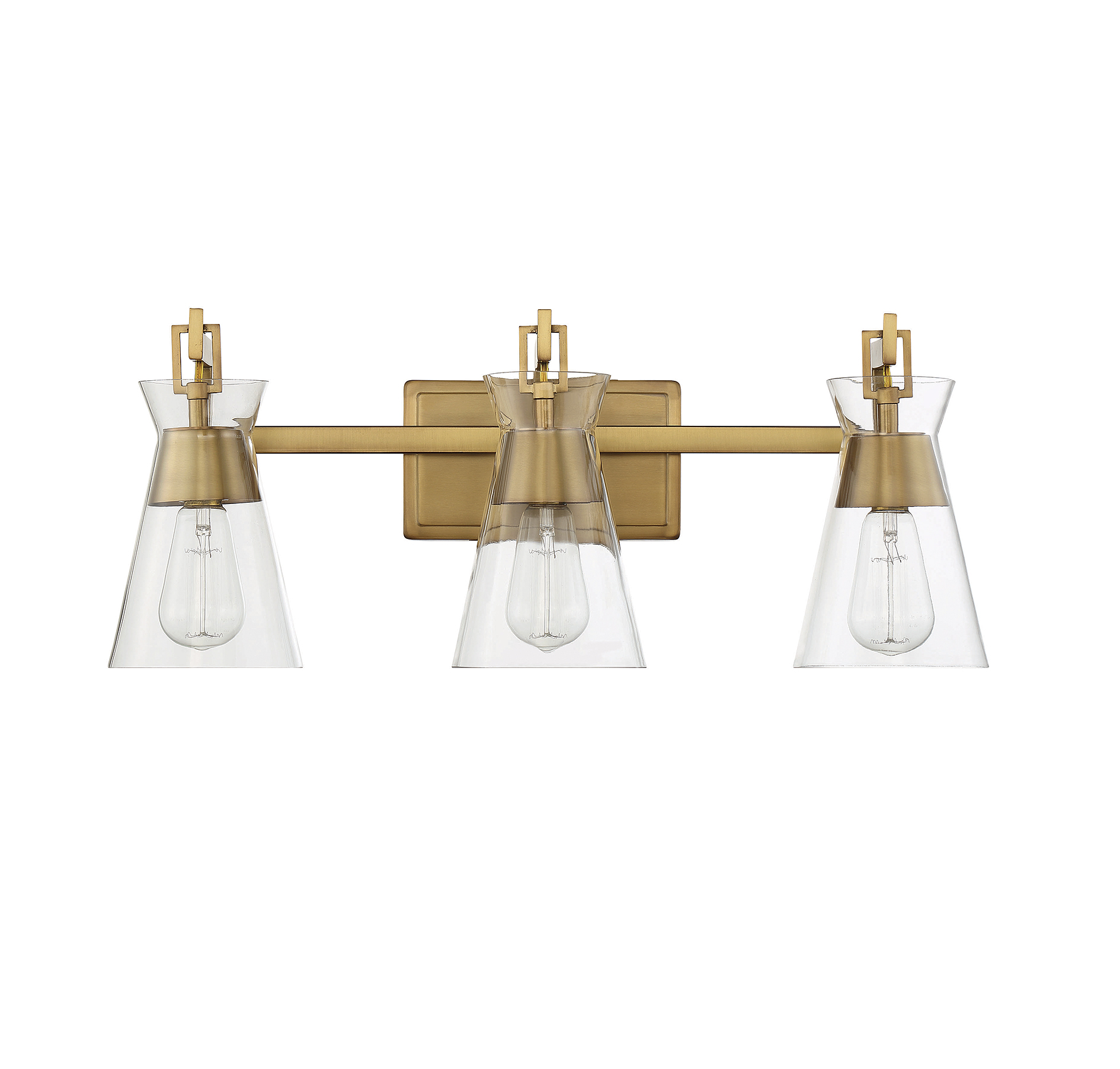 Savoy House Lakewood 3-Light Bathroom Vanity Light with Clear Glass Shades (24" - Picture 10 of 13
