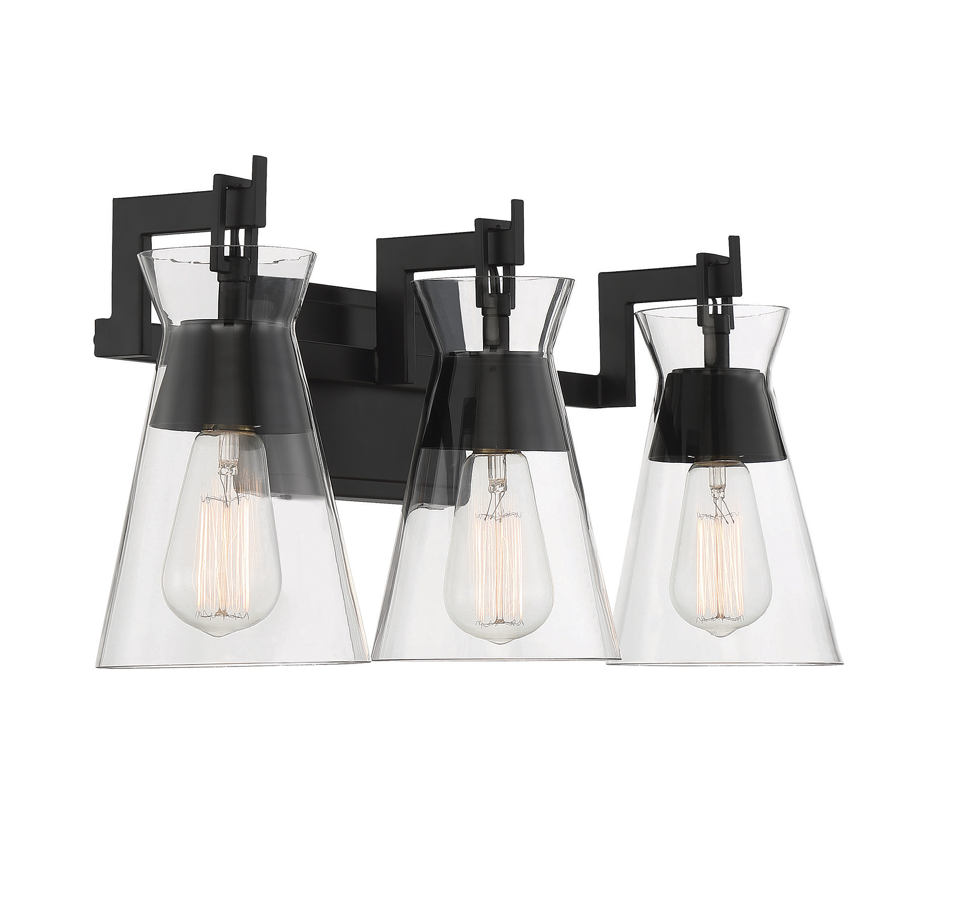Savoy House Lakewood 3-Light Bathroom Vanity Light with Clear Glass Shades (24" - Picture 7 of 13