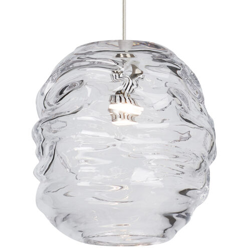 Visual Comfort Modern Collection 700TDADRGPCS-LEDS930 Sean Lavin Audra Grande LED 7.4 inch Satin Nickel Pendant Ceiling Light in LED 90 CRI 3000K, Cle