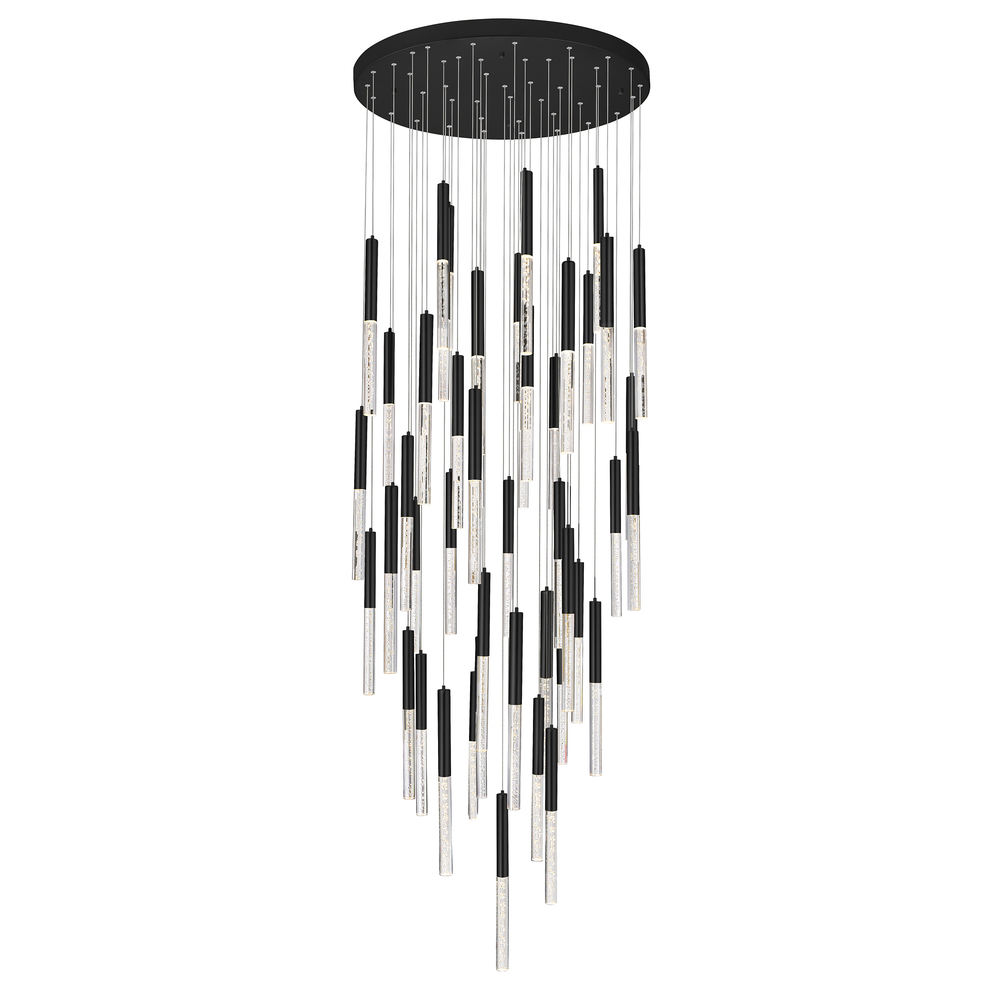 CWI Lighting 1703P32-45-101 Dragonswatch LED Black Chandelier Ceiling Light