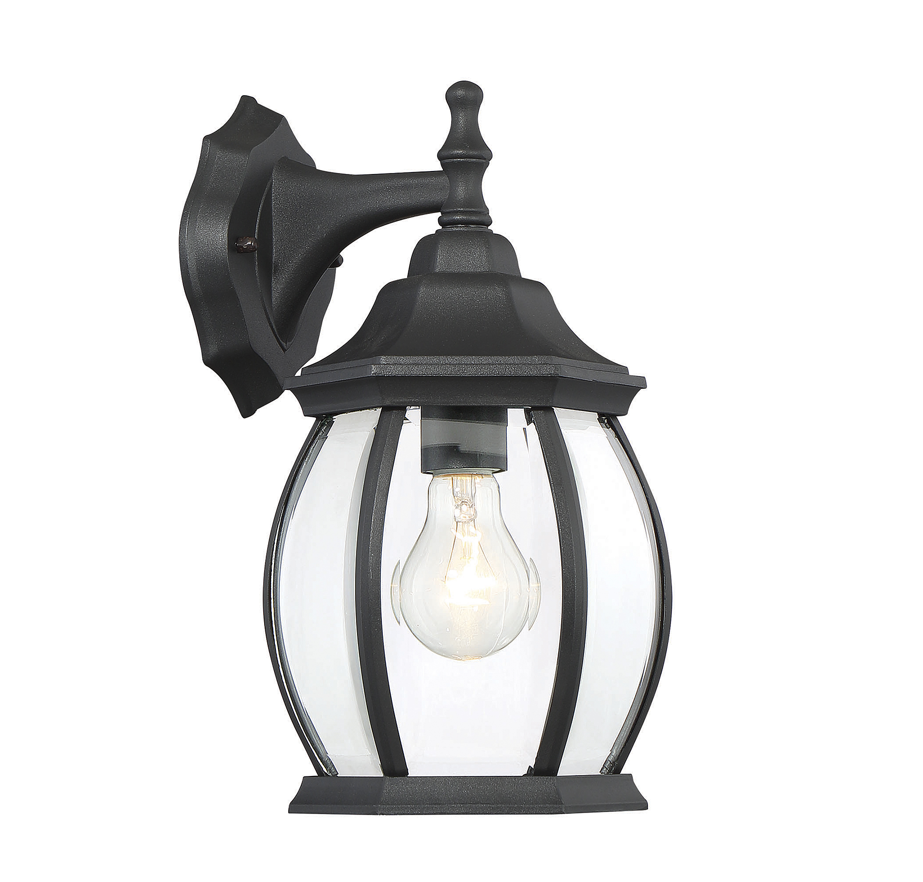 Photos - Chandelier / Lamp Meridian Trade Winds Lighting Trade Winds Everett 1-Light Outdoor Wall Lantern in Black - TW52253BK TW52253BK 