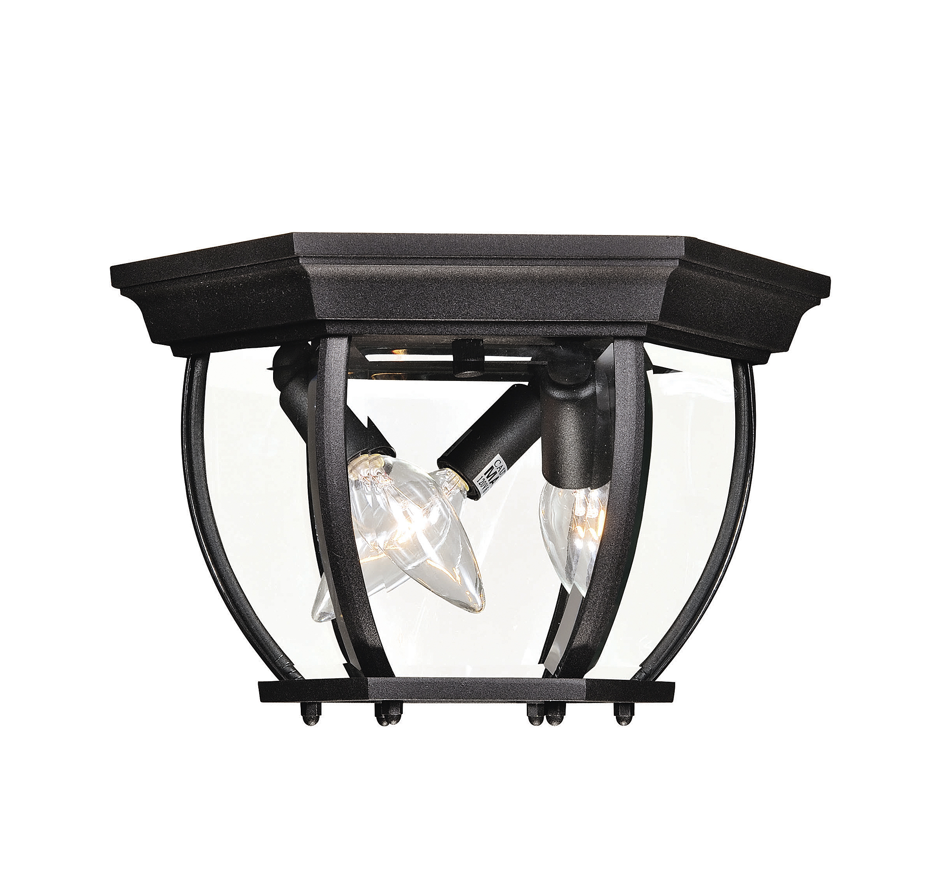 Photos - Chandelier / Lamp Meridian Trade Winds Lighting Trade Winds Julian 3-Light Outdoor Ceiling Light in Black - TW52259BK TW52259BK 