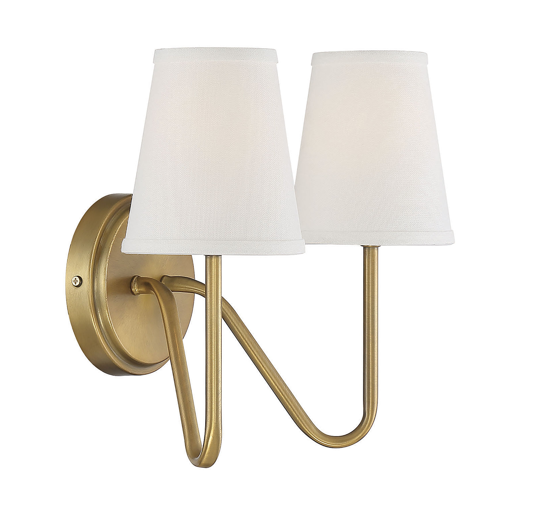 Trade Winds Lighting 2-Light Wall Sconce In Natural Brass - TW110060-NB - Picture 6 of 7