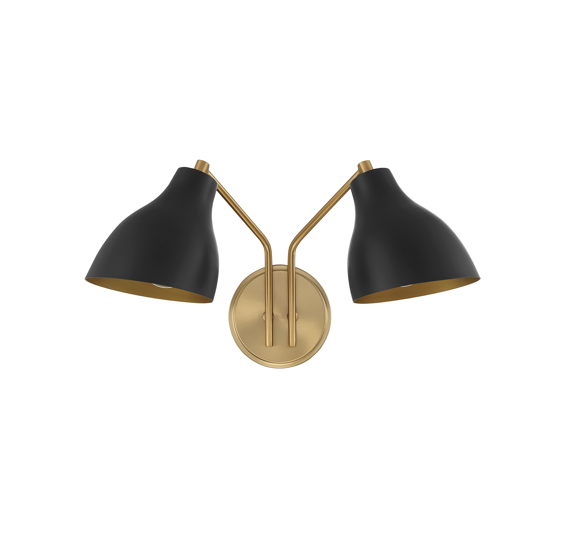 Trade Winds Layla 2-Light Wall Sconce with Natural Brass Accents - Picture 7 of 15