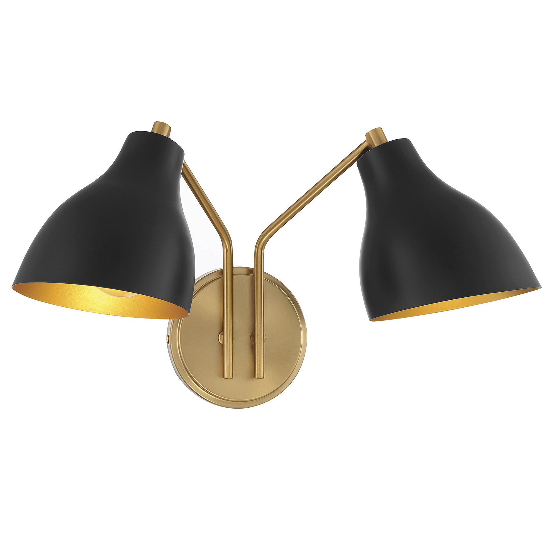 Trade Winds Layla 2-Light Wall Sconce with Natural Brass Accents - Picture 8 of 15