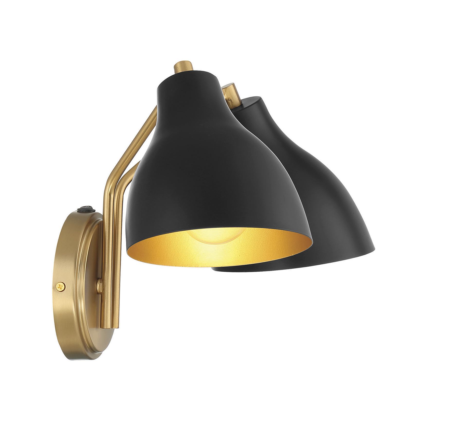 Trade Winds Layla 2-Light Wall Sconce with Natural Brass Accents - Picture 9 of 15