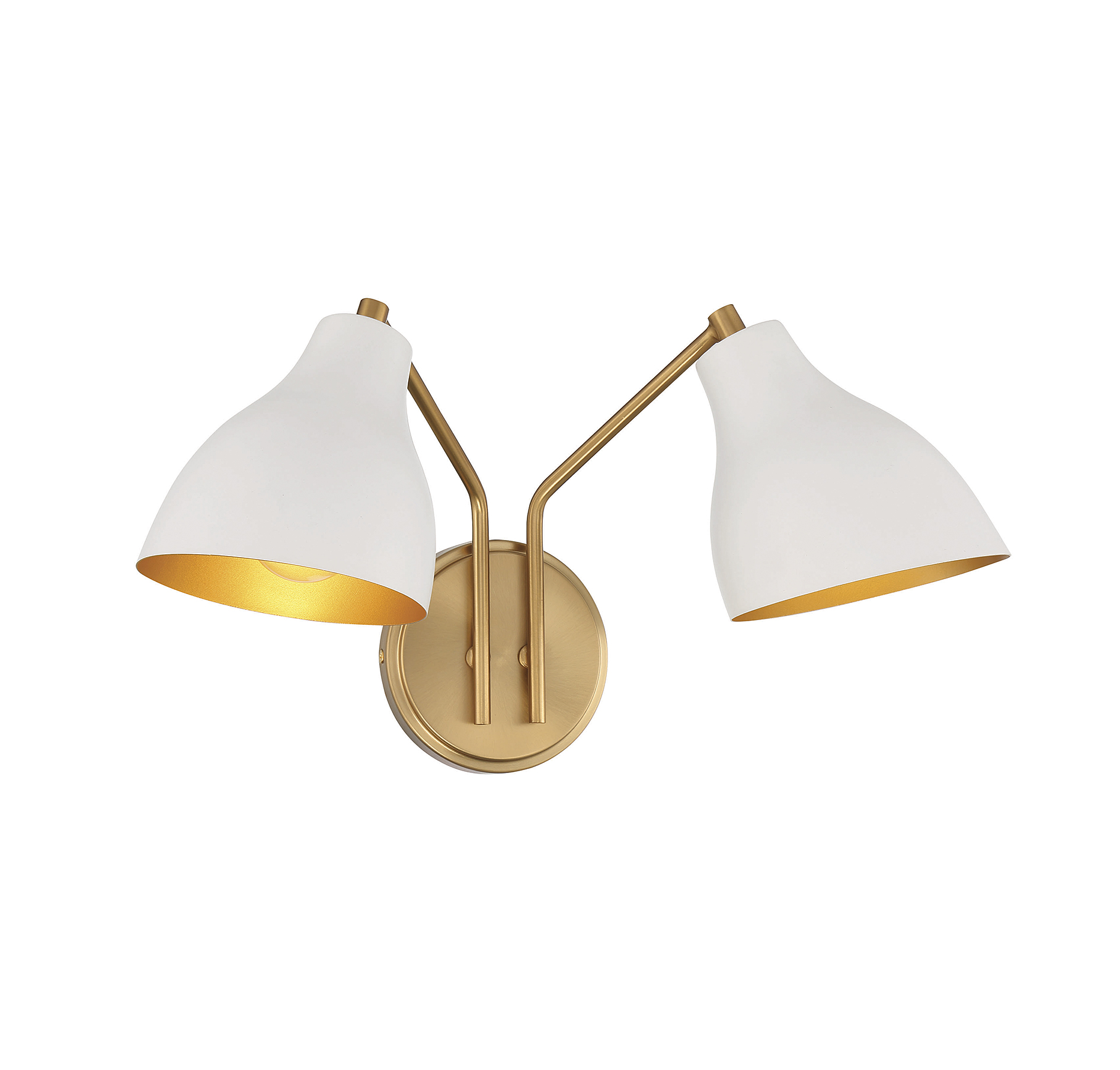 Trade Winds Layla 2-Light Wall Sconce with Natural Brass Accents - Picture 13 of 15