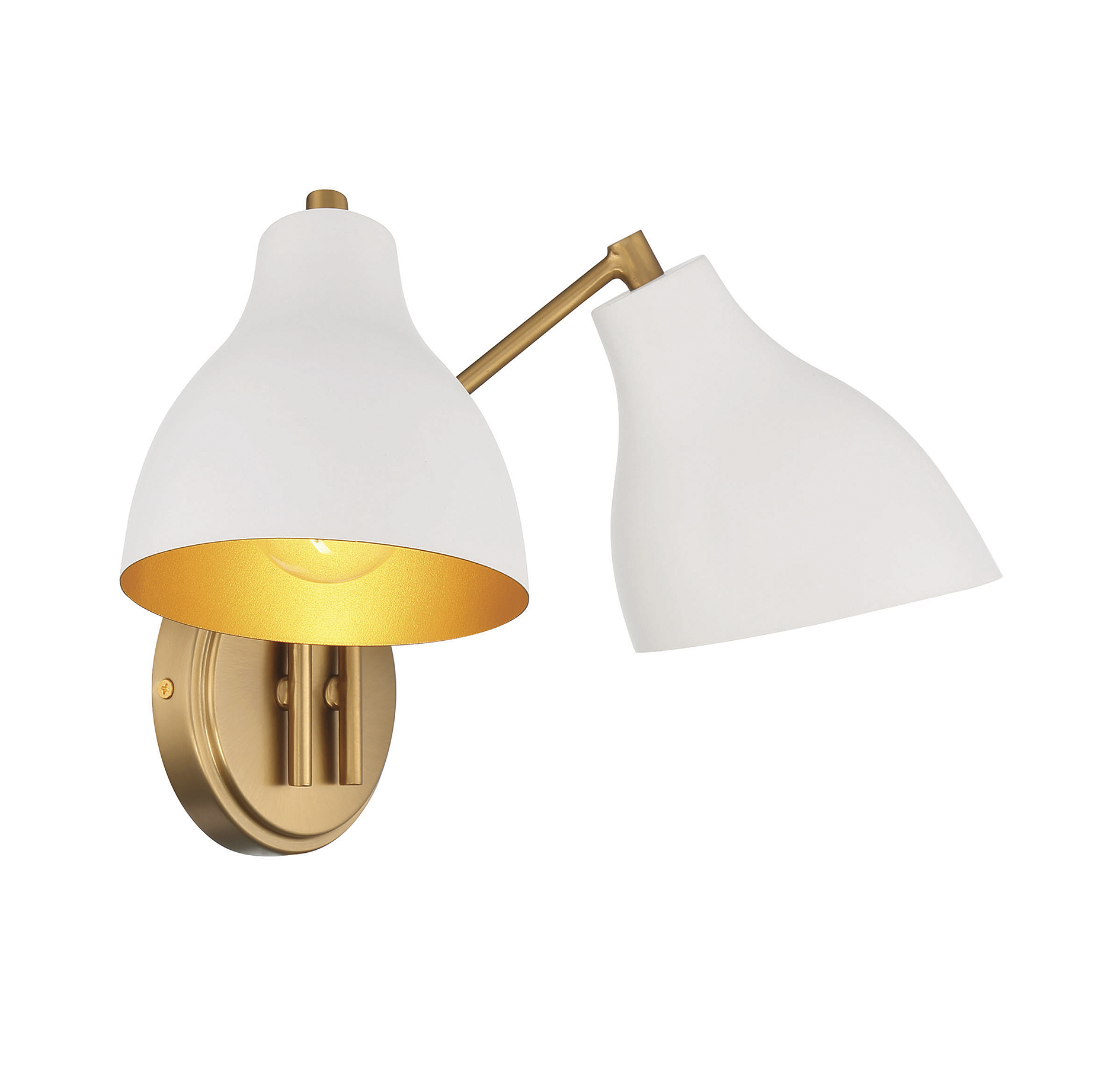Trade Winds Layla 2-Light Wall Sconce with Natural Brass Accents - Picture 14 of 15