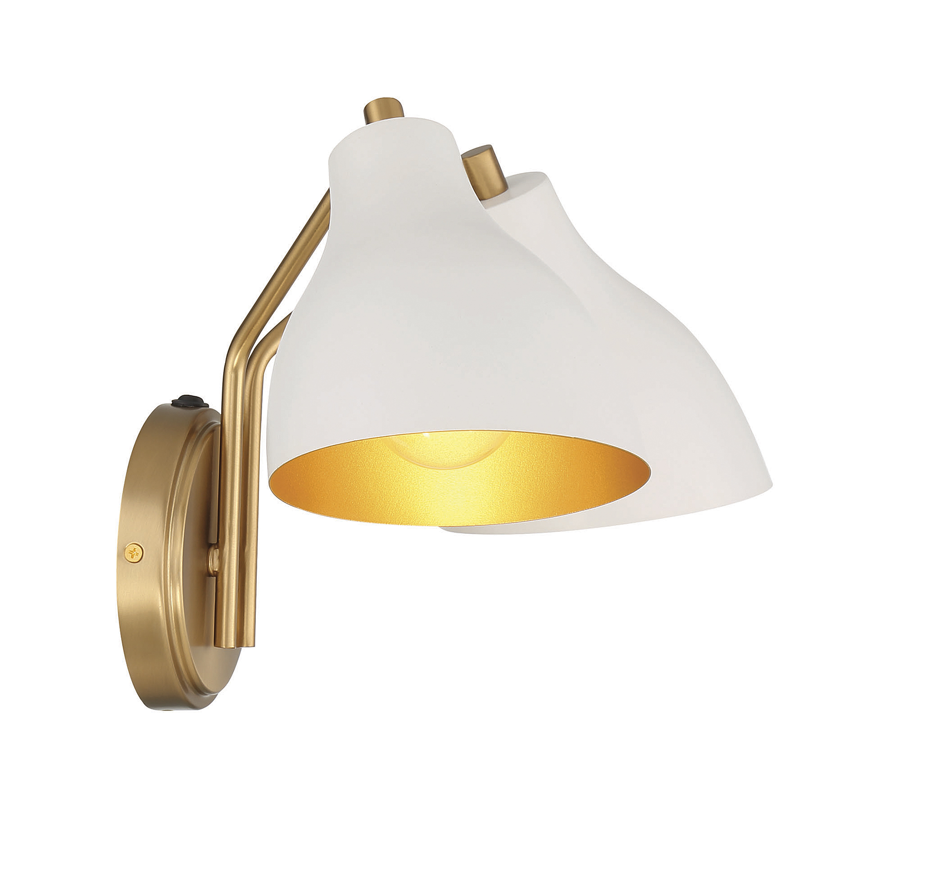Trade Winds Layla 2-Light Wall Sconce with Natural Brass Accents - Picture 11 of 15