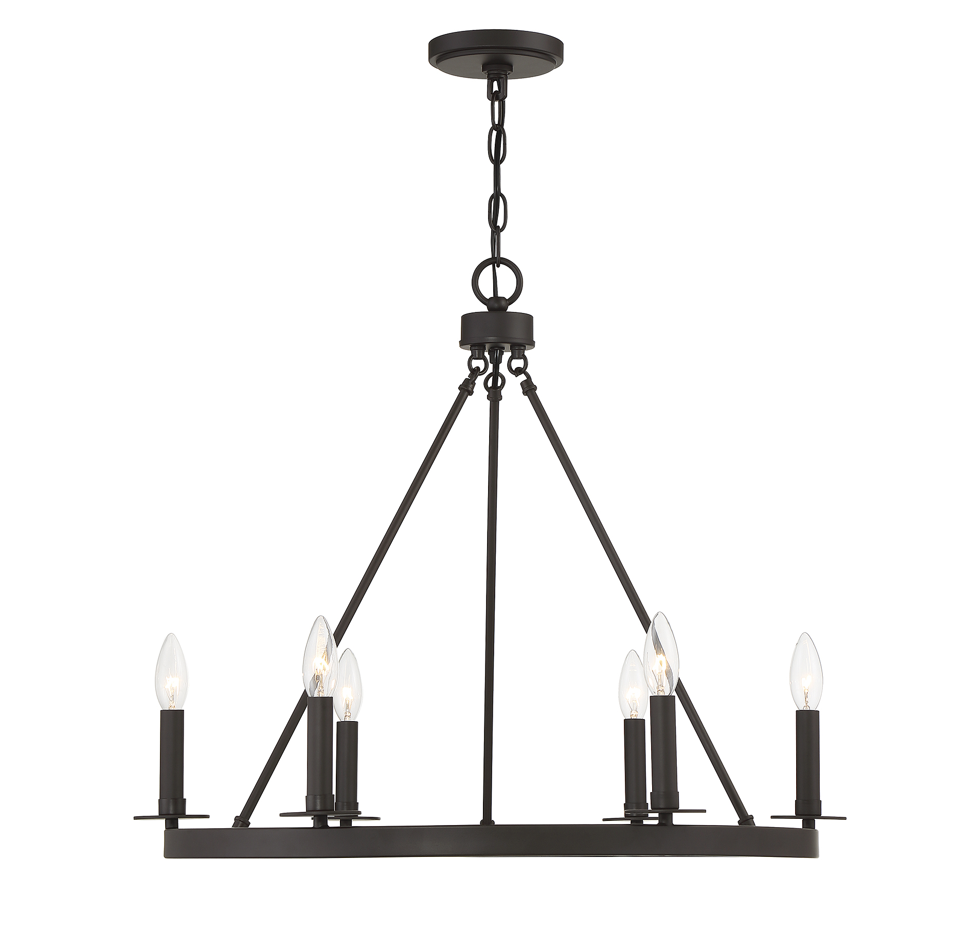Photos - Chandelier / Lamp Meridian Trade Winds Lighting Trade Winds May 6-Light Chandelier in Oil Rubbed Bronze - TW30098-ORB TW30098-ORB 