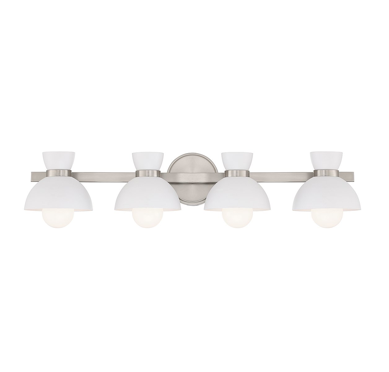 Photos - Chandelier / Lamp Meridian Trade Winds Lighting Trade Winds Bonnie 4-Light Bathroom Vanity Light in Brushed Nickel TW82276BN 