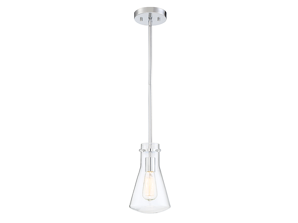 Trade Winds Flask 1-Light Pendant with Clear Glass - Picture 7 of 19