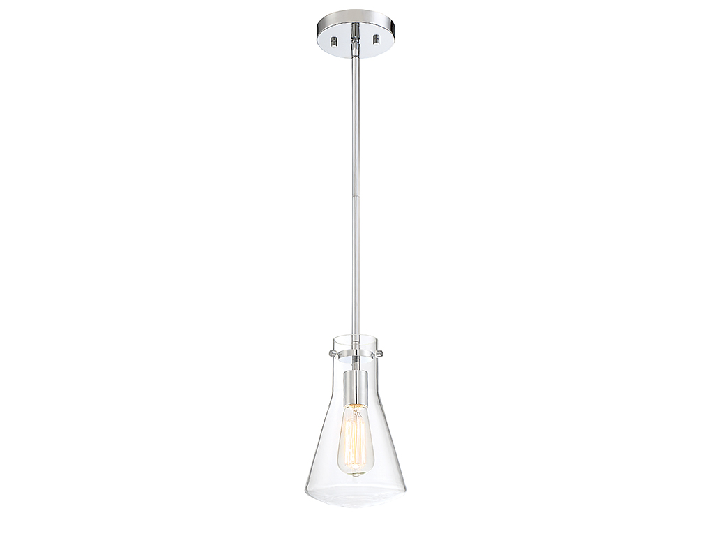 Trade Winds Flask 1-Light Pendant with Clear Glass - Picture 8 of 19