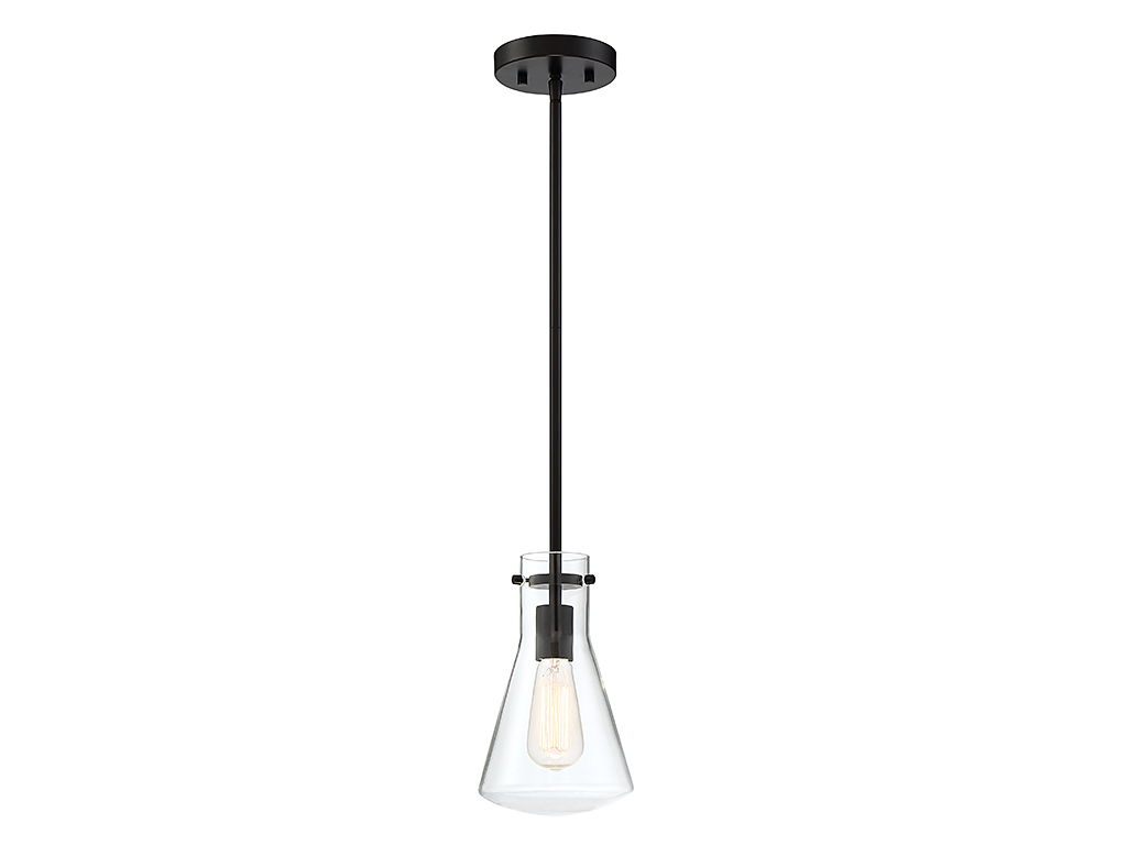 Trade Winds Flask 1-Light Pendant with Clear Glass - Picture 12 of 19