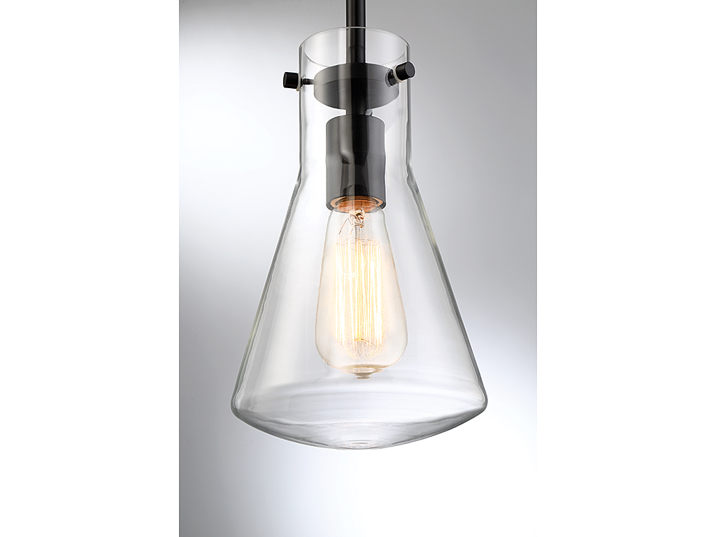 Trade Winds Flask 1-Light Pendant with Clear Glass - Picture 14 of 19