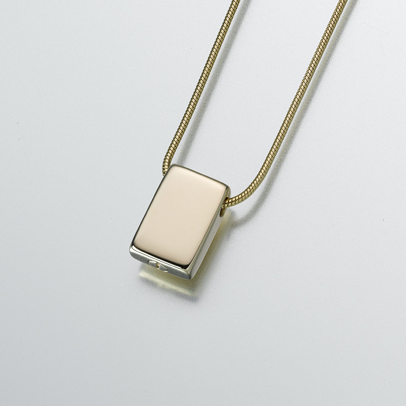 Image of 14K Yellow Gold Rectangle Slide Pendant, Jewelry