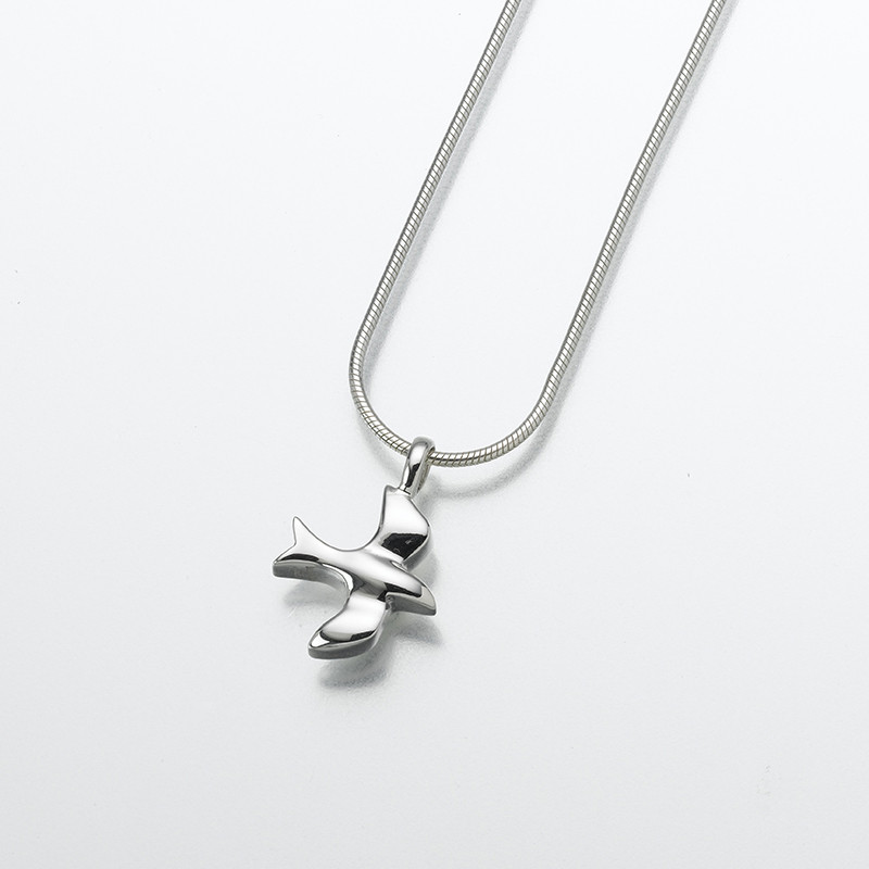 Image of Silver Dove Memorial Jewelry Gray