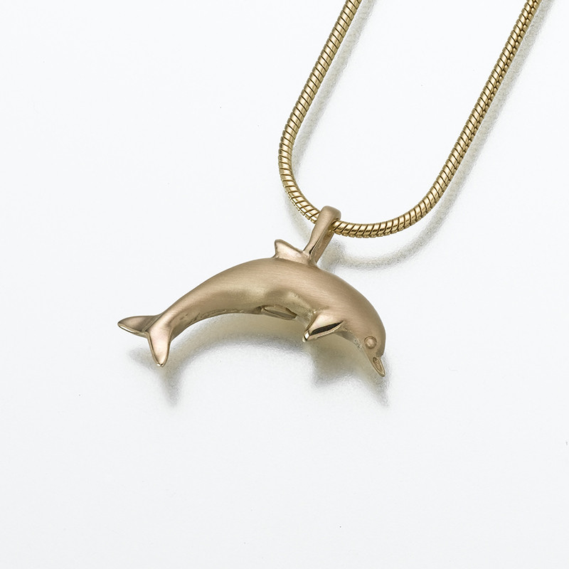Image of 14K Gold Dolphin Pendant, Jewelry Yellow