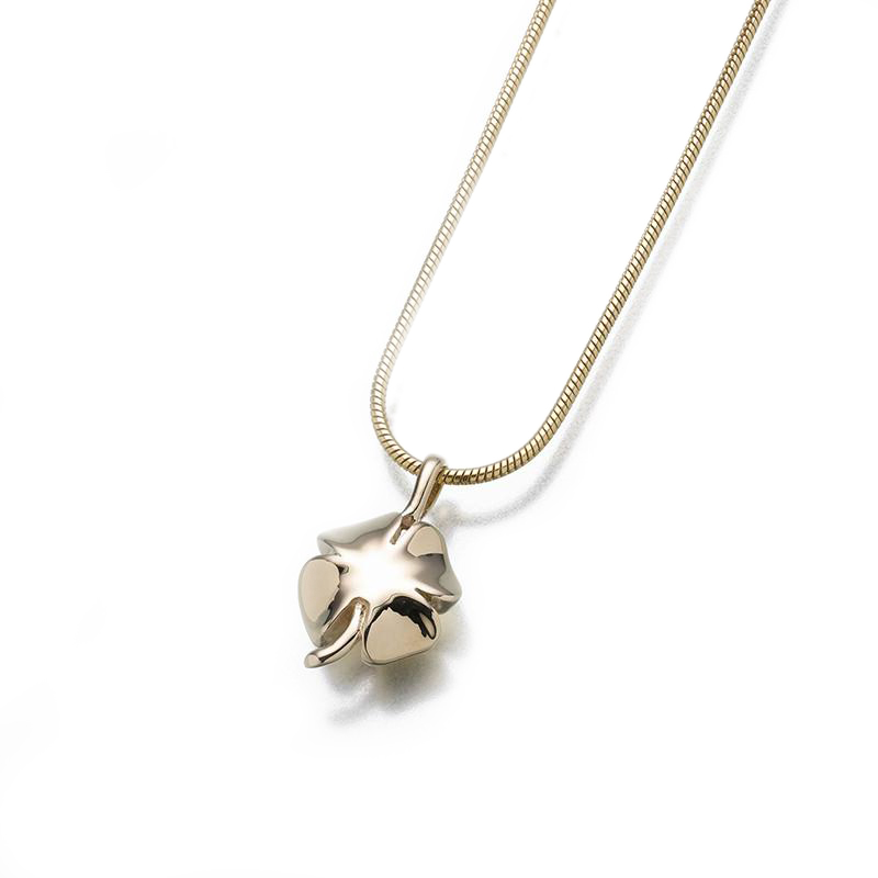 Image of Golden Clover Cremation Pendant, Jewelry Yellow