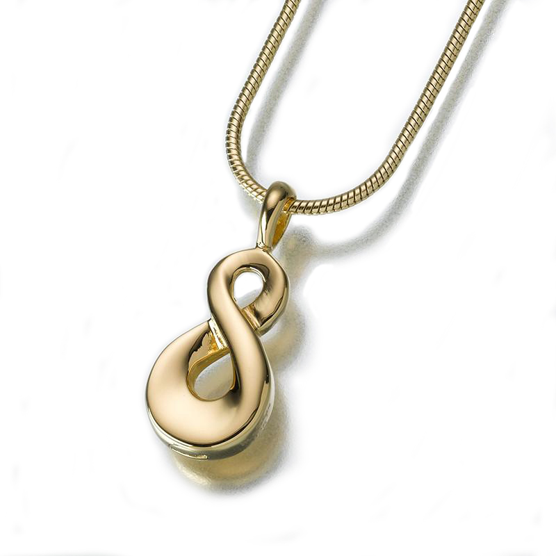 Image of Gold Infinity Cremation Pendant, Jewelry Yellow
