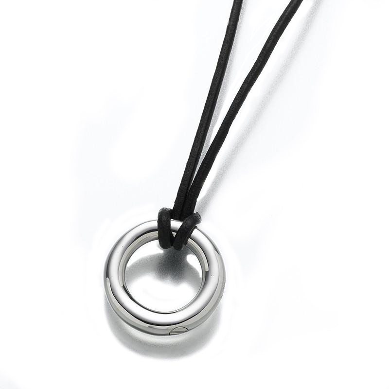 Image of Sterling Silver Eternity Memorial Necklace Gray