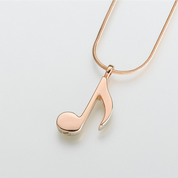 Image of 14K Gold Music Note Necklace Yellow