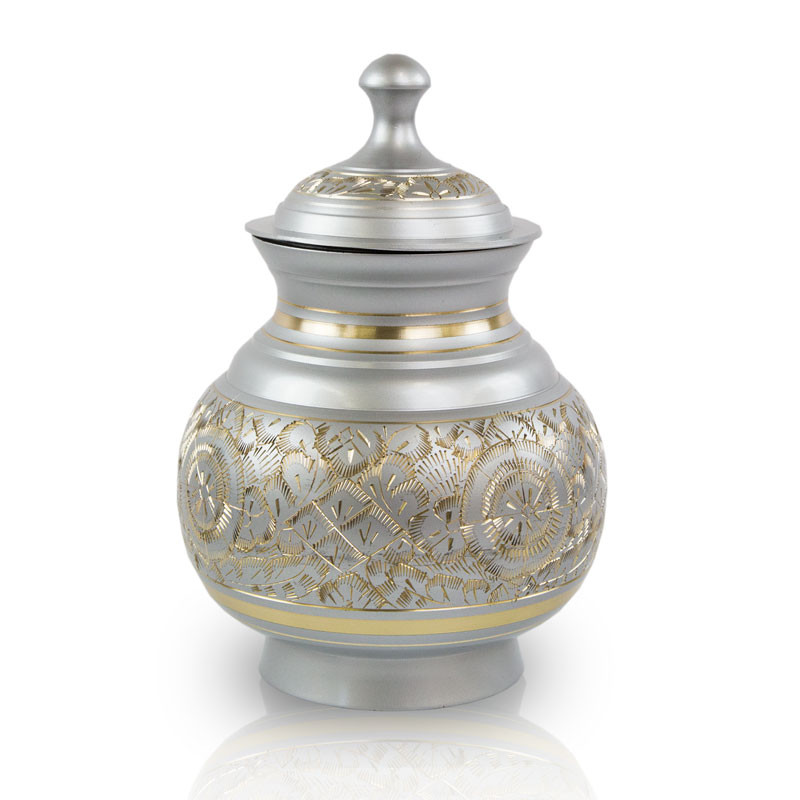 Image of Timeless Pewter Pet Cremation Urns - Medium Yellow, Urns for Ashes