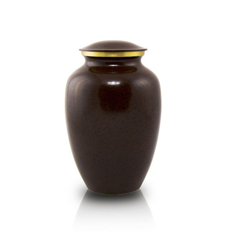 Image of Brass Pet Cremation Urn - Memories Earth, Brass Brown, Urns for Ashes