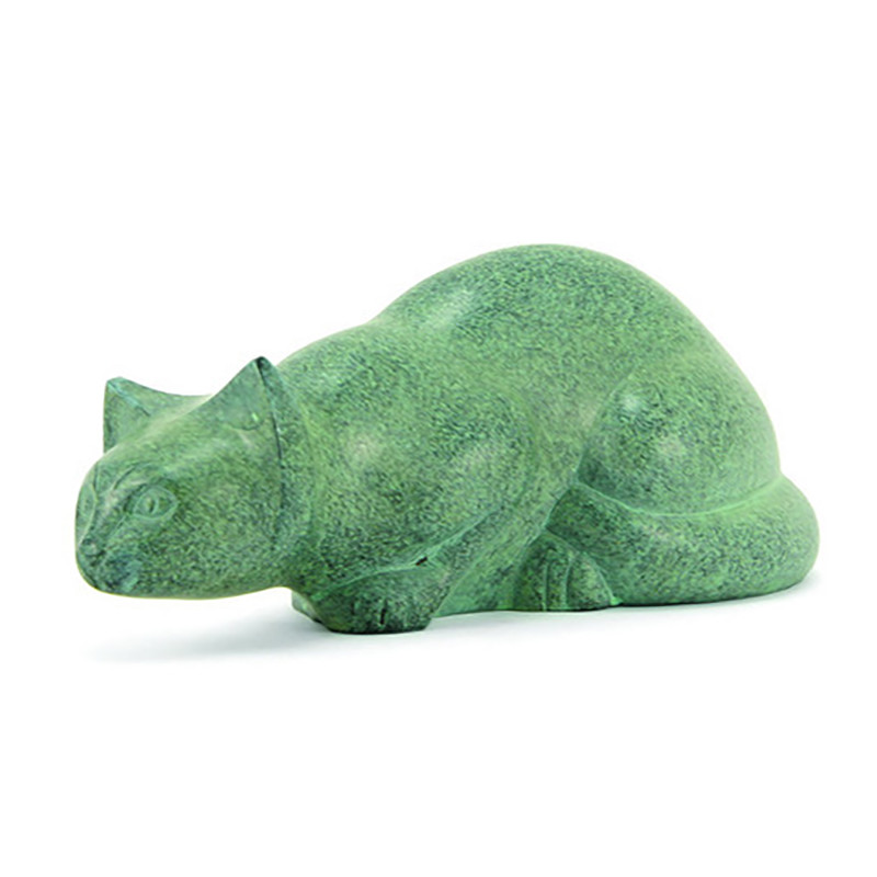Image of Cat Urn - Joyeuse Cat Cremation Urns - Patina Green, Urns for Ashes