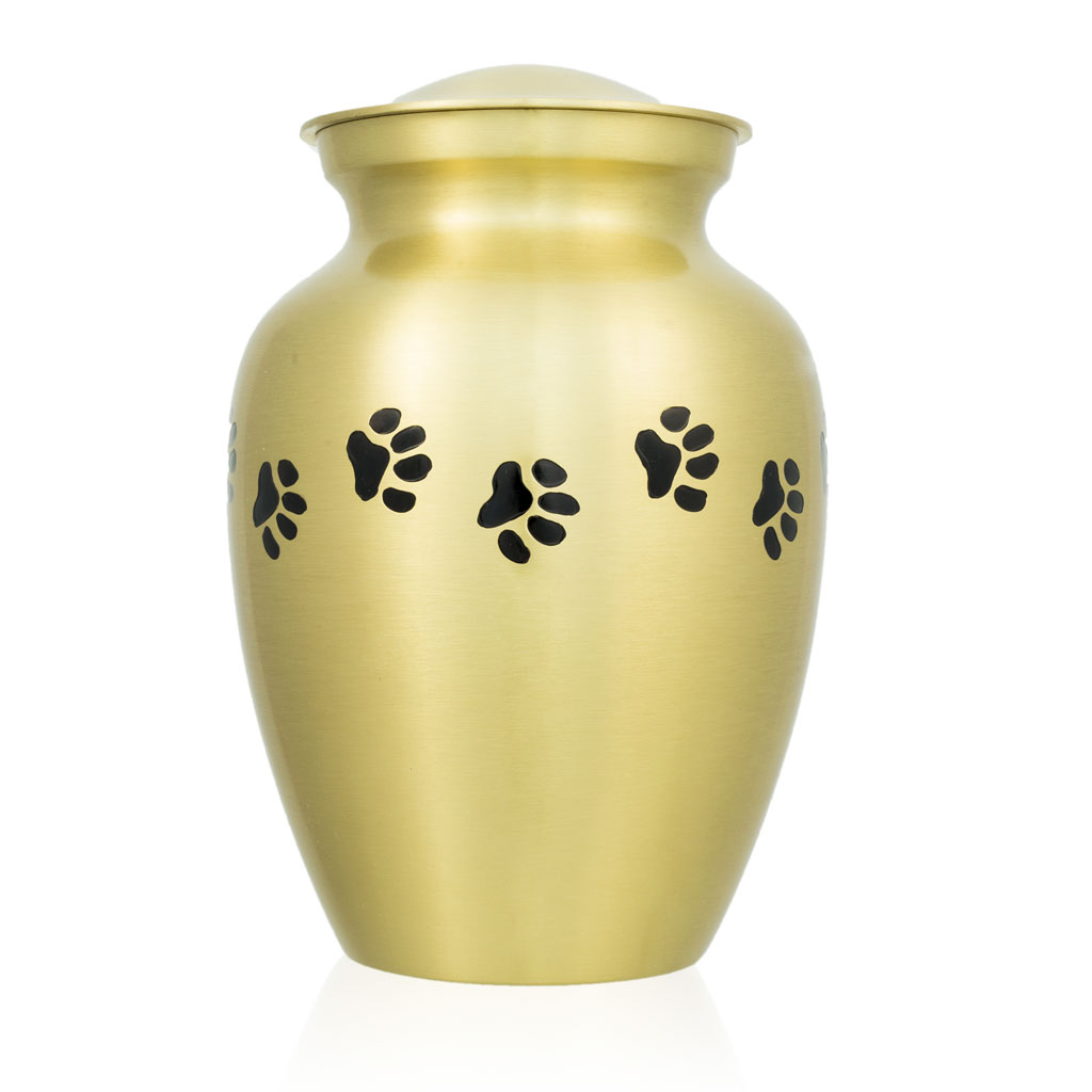 Image of Bronze Paw Cremation Urn - Medium Brown, Urns for Ashes