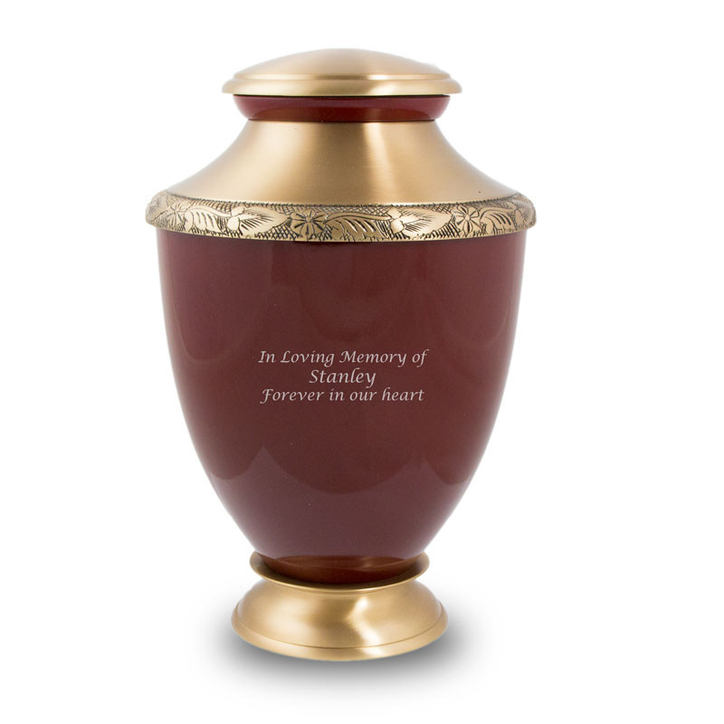 Image of Artisan Auburn Cremation Urn - Large Red, Urns for Ashes