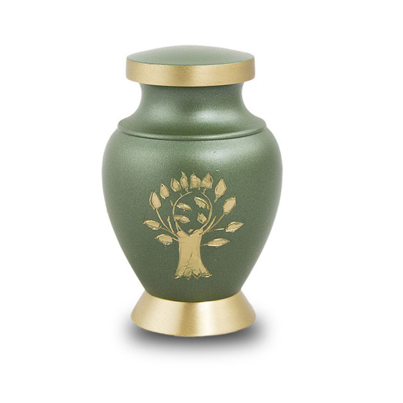 Image of Aria Tree of Life Cremation Keepsake Green