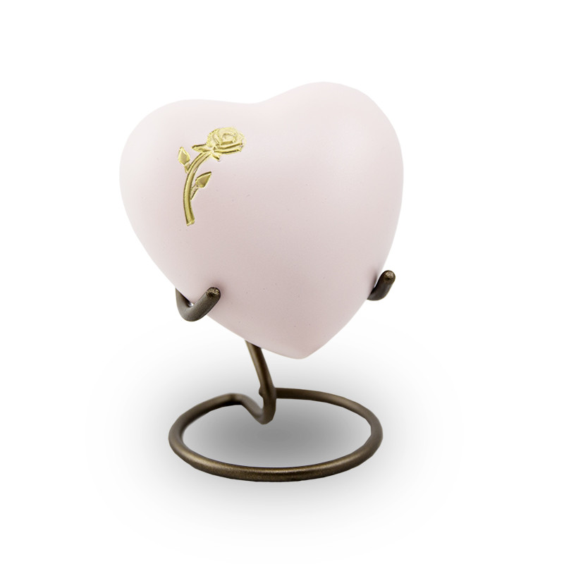 Image of Aria Rose Heart Cremation Keepsake Red