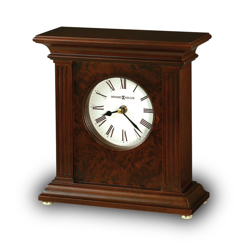 Image of Andover Wooden Clock Cremation Keepsake Red